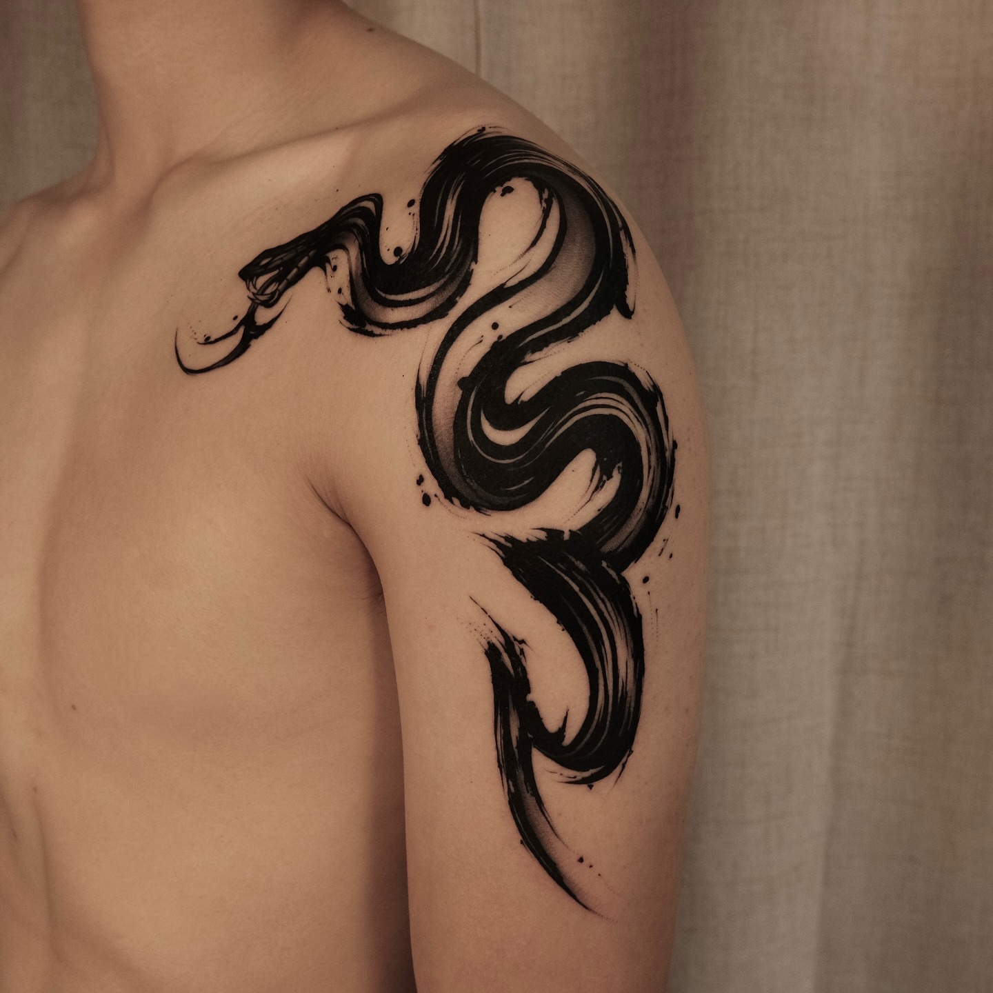 Tattoo by @houstontattooartist_miketran — black_and_grey