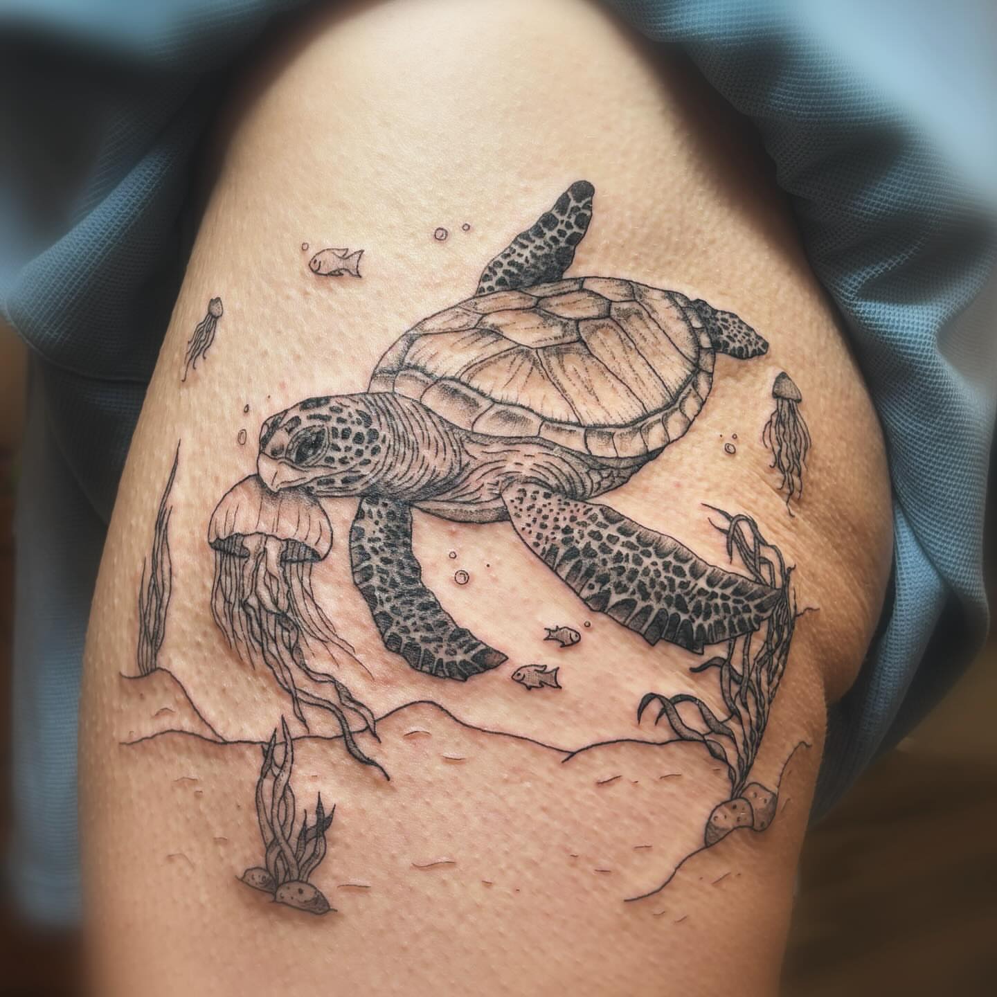 Tattoo by @tattoosbyrye — realism, dotwork