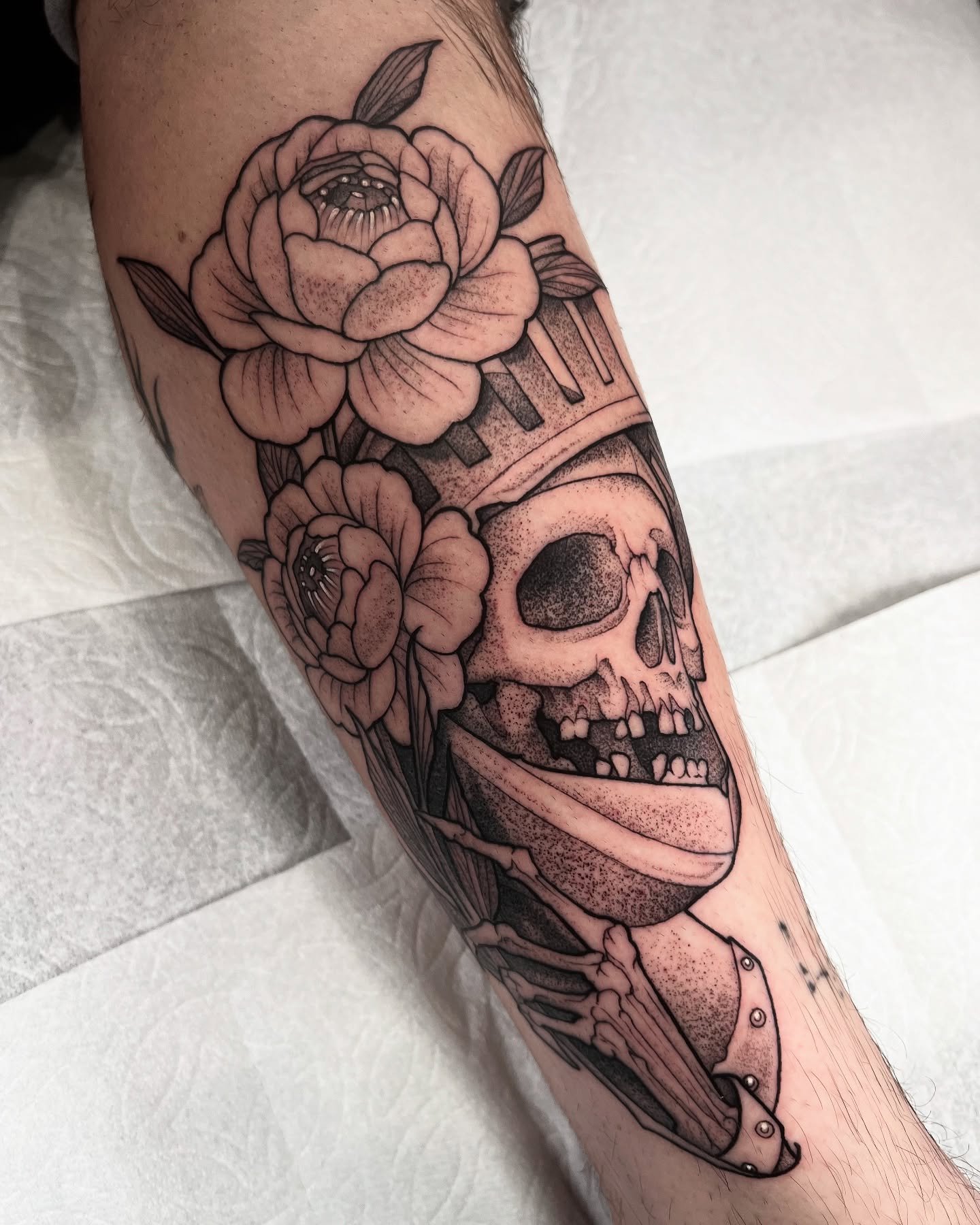 Tattoo by @lordovflies — dotwork, black_and_grey
