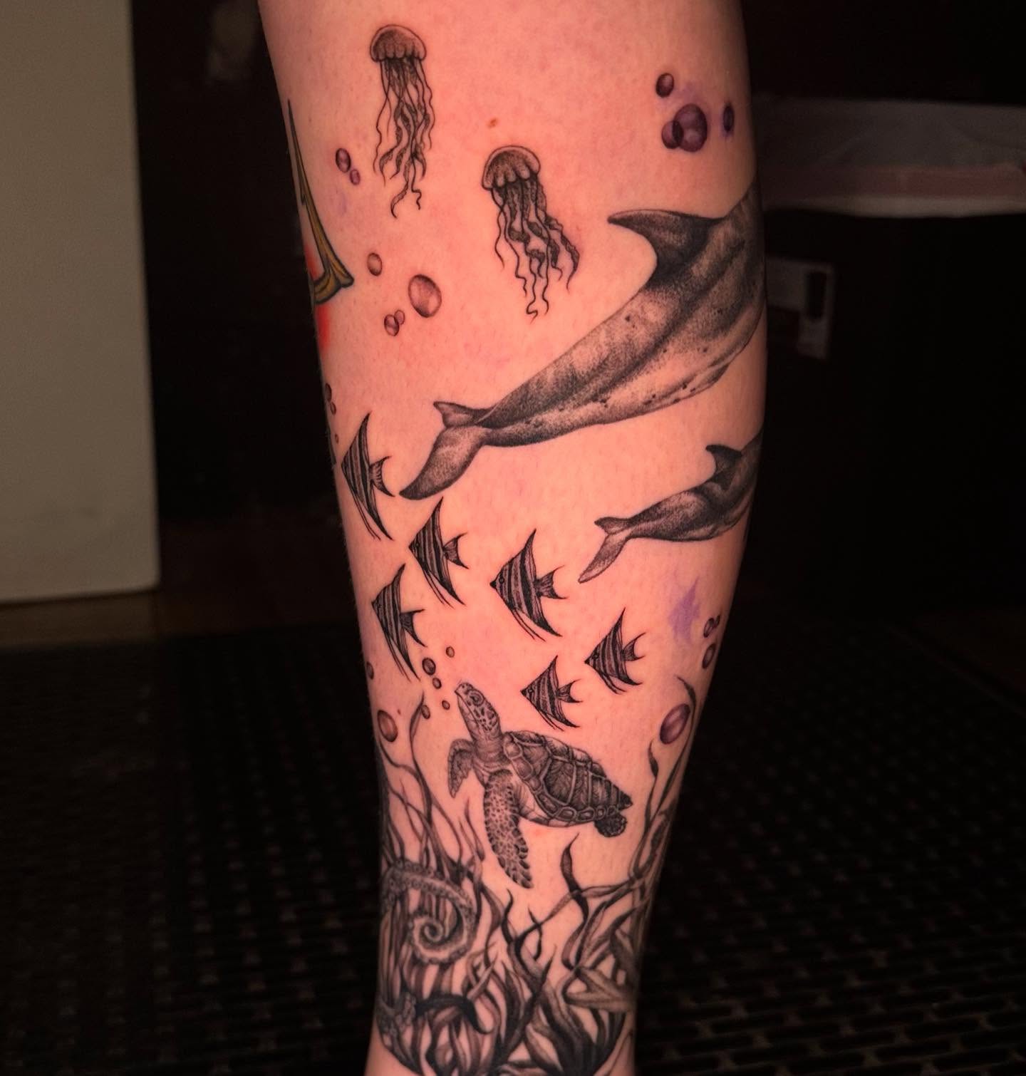 Tattoo by @noble.tattoos — dotwork, realism