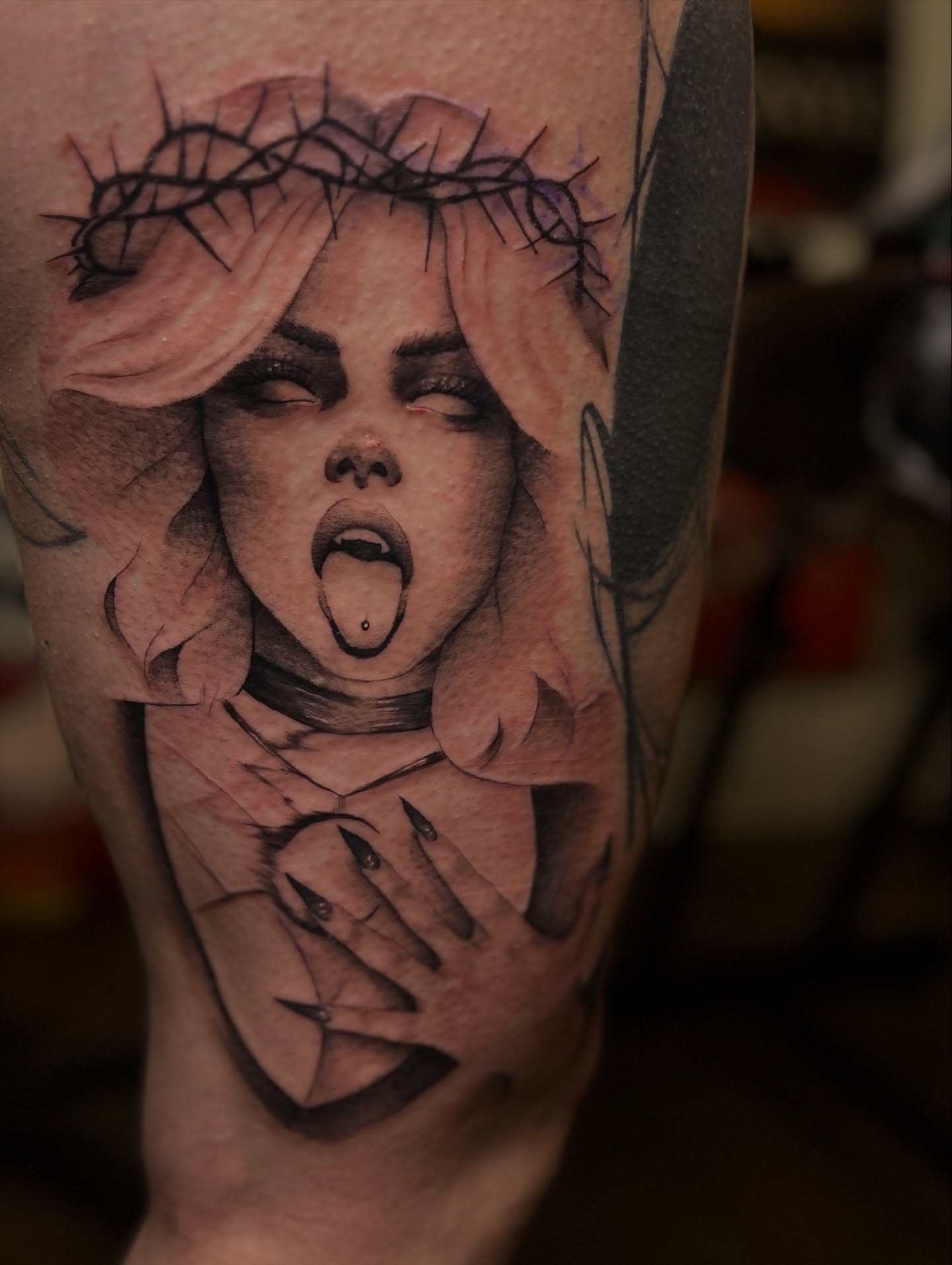Tattoo by @divineink_nyc — realism, dark_realism