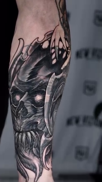 Tattoo by @lys__ink — dark_realism, black_and_grey