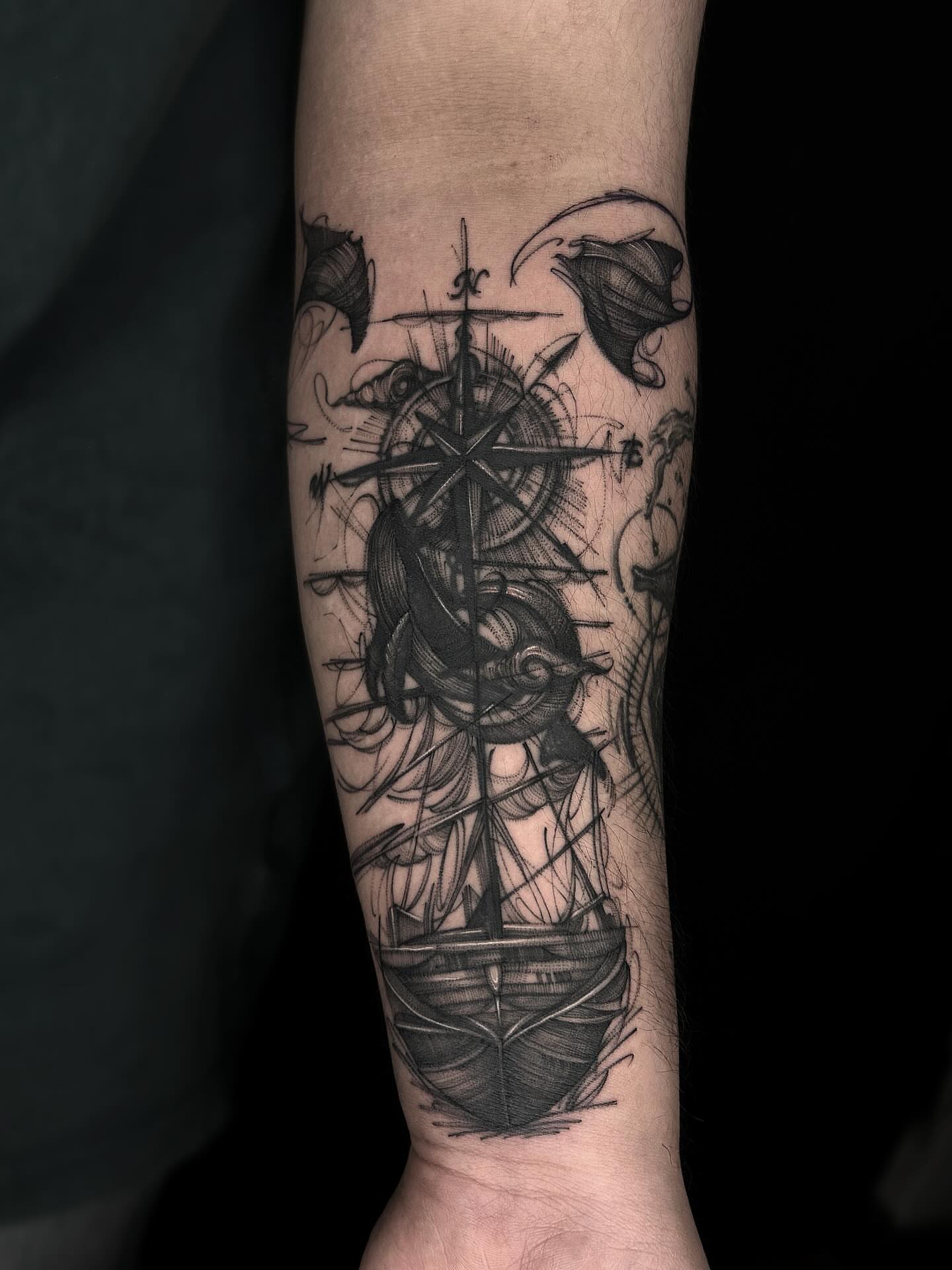 Tattoo by @tamilia_howall — black_and_grey, realism