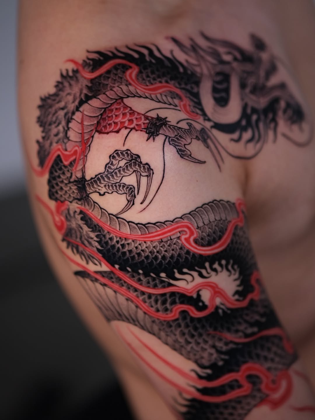 Tattoo by @bayun.tattoos — japanese_irezumi, black_and_grey