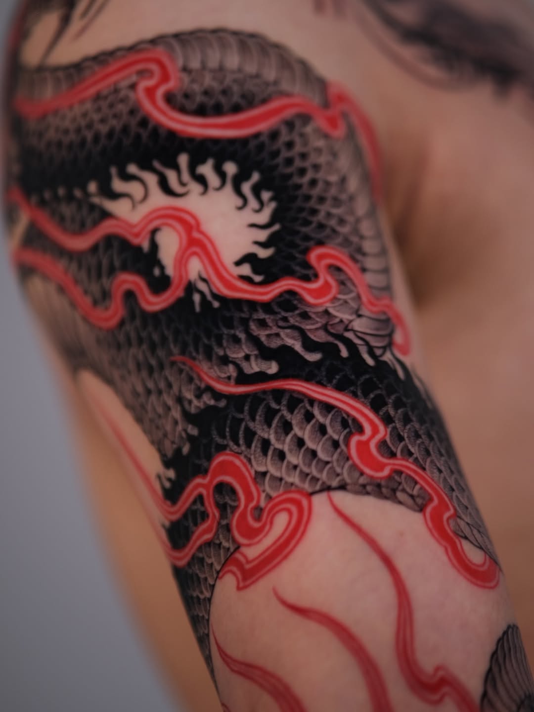 Tattoo by @bayun.tattoos — japanese_irezumi, black_and_grey