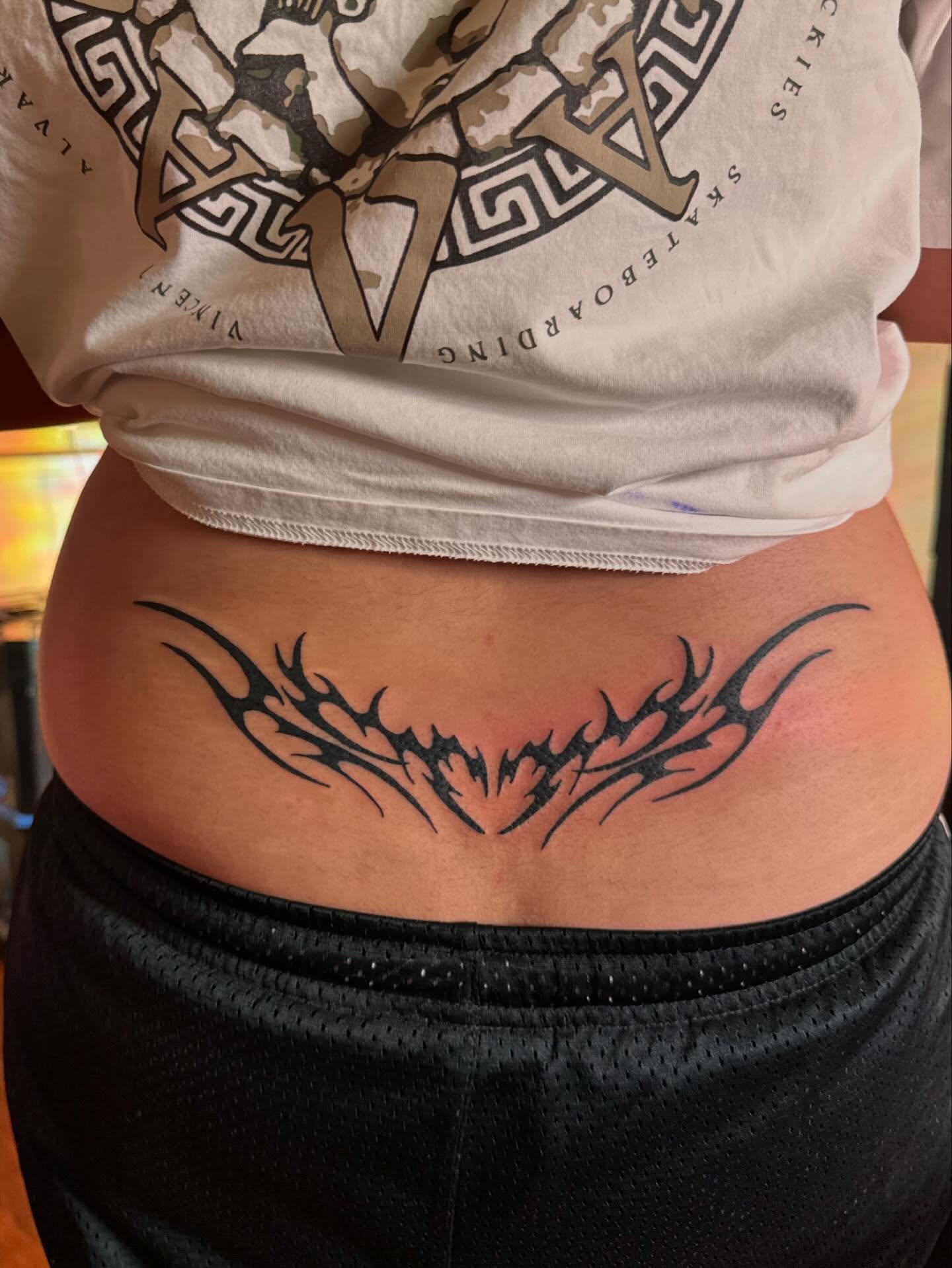 Tribal design tribal tattoo on the torso by Gabs Borderline Tattoos βπΌ