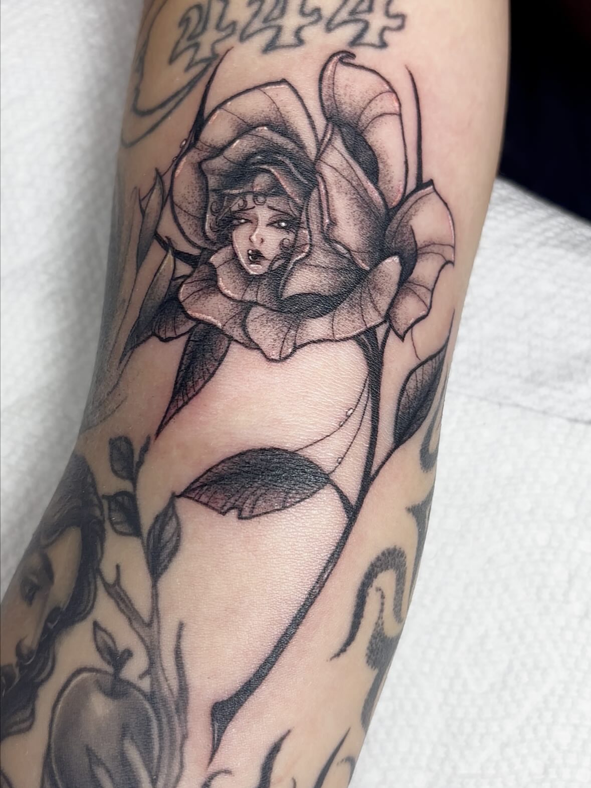 Tattoo by @inkkate_ — black_and_grey, realism