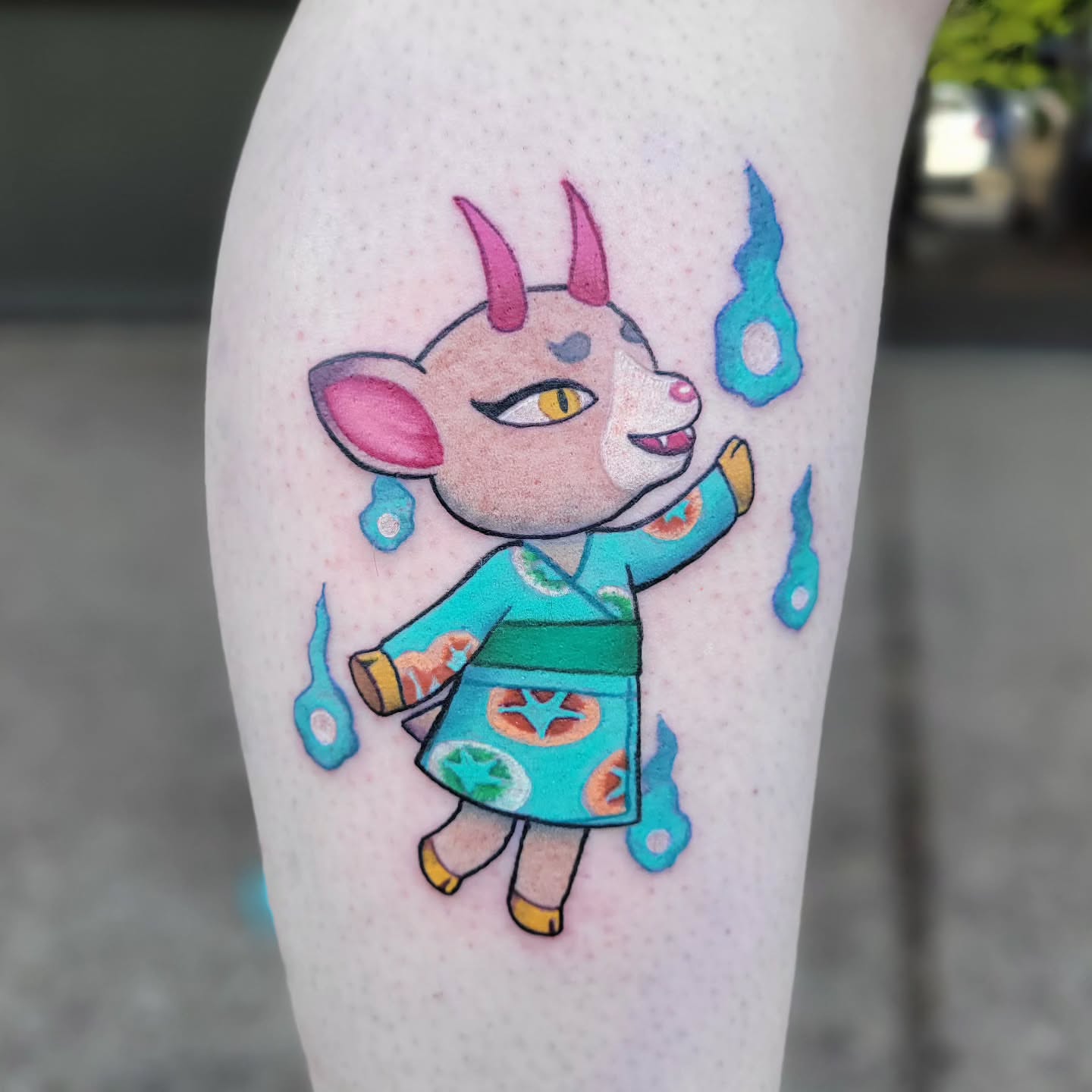 Tattoo by @jessicacz_tattoos — dotwork, anime