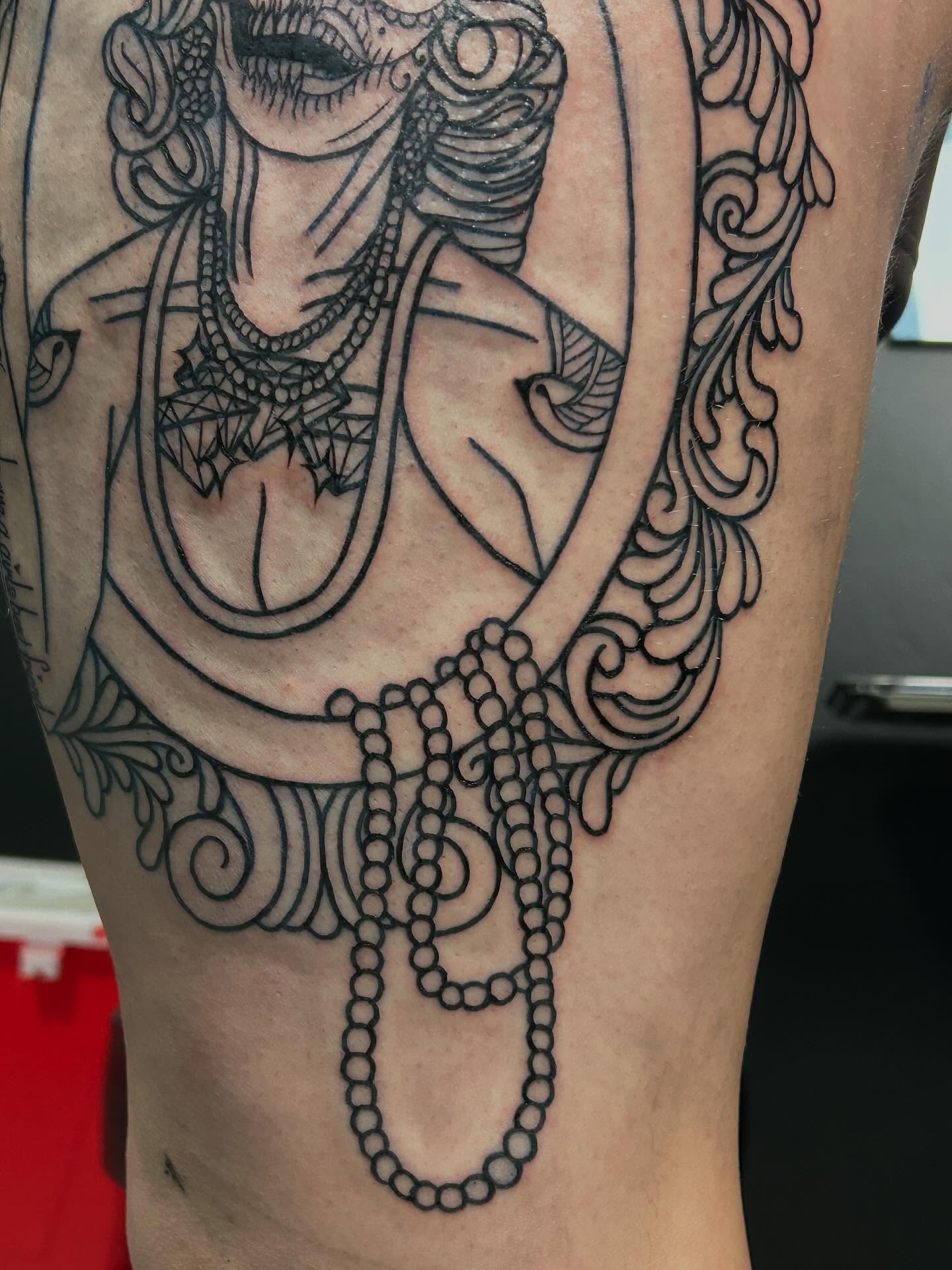 Tattoo by @diamondphoenix_ — black_and_grey