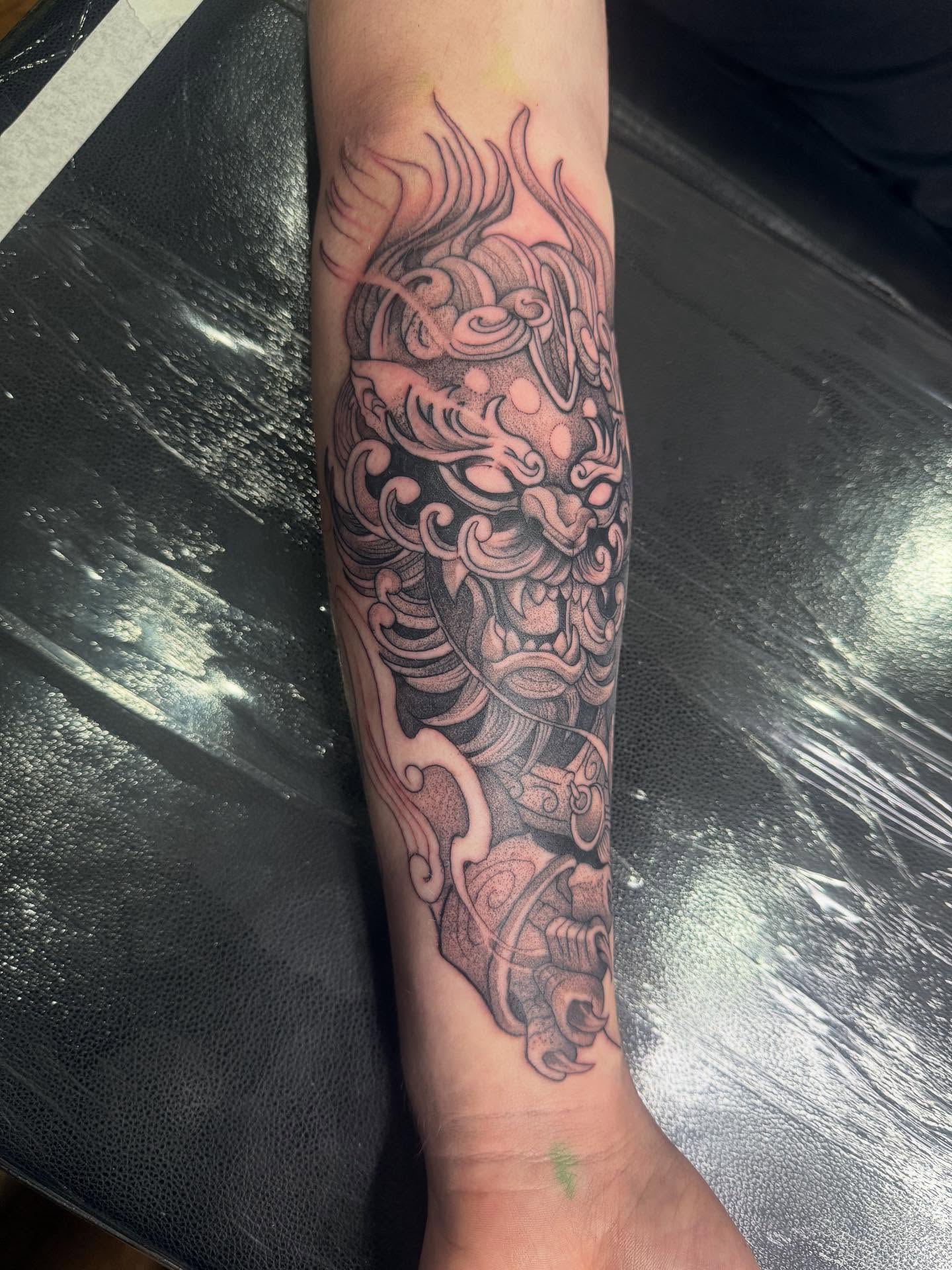 Tattoo by @scottys_ink315 — black_and_grey