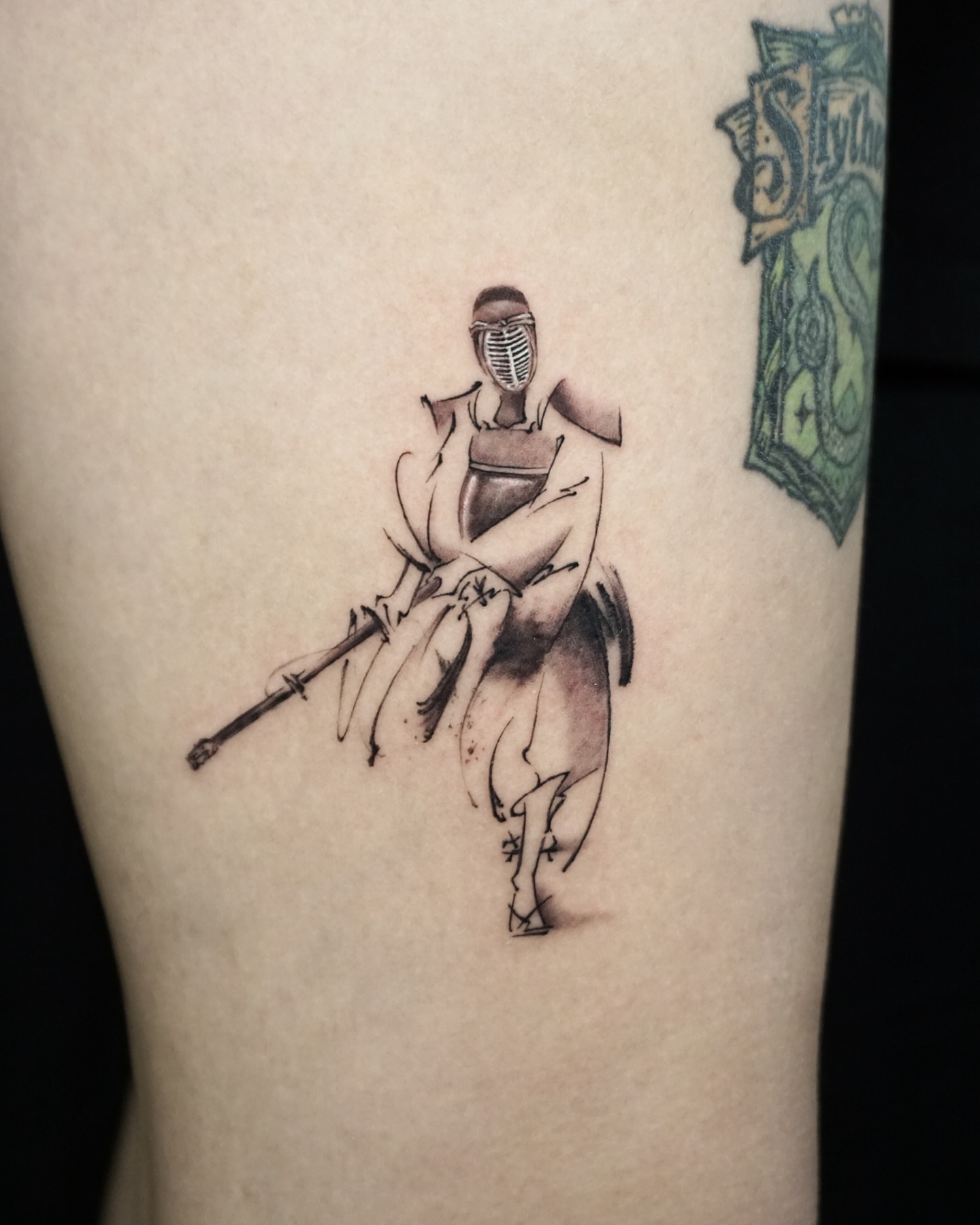 Tattoo by @kallo_tt — black_and_grey