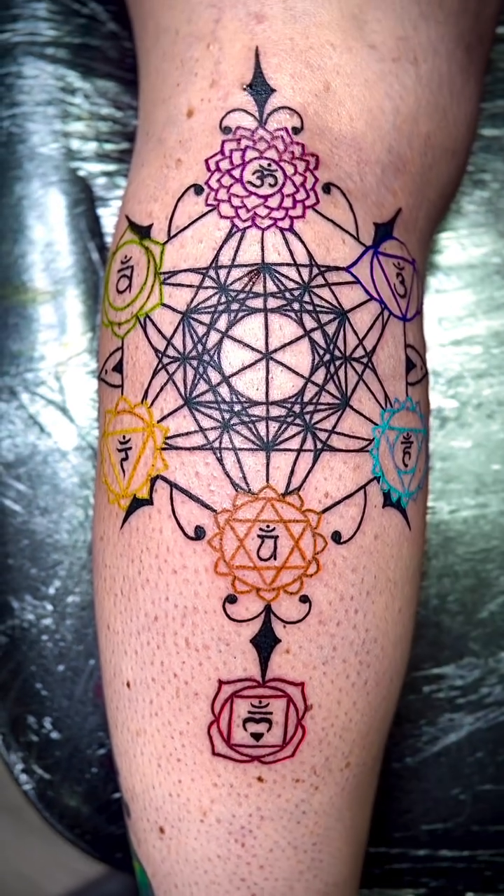Tattoo by @kittymarietattoos โ geometric, dotwork