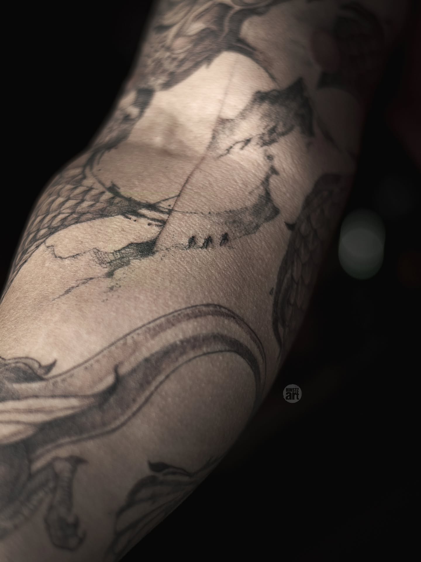 Tattoo by @hinstzart — black_and_grey, realism