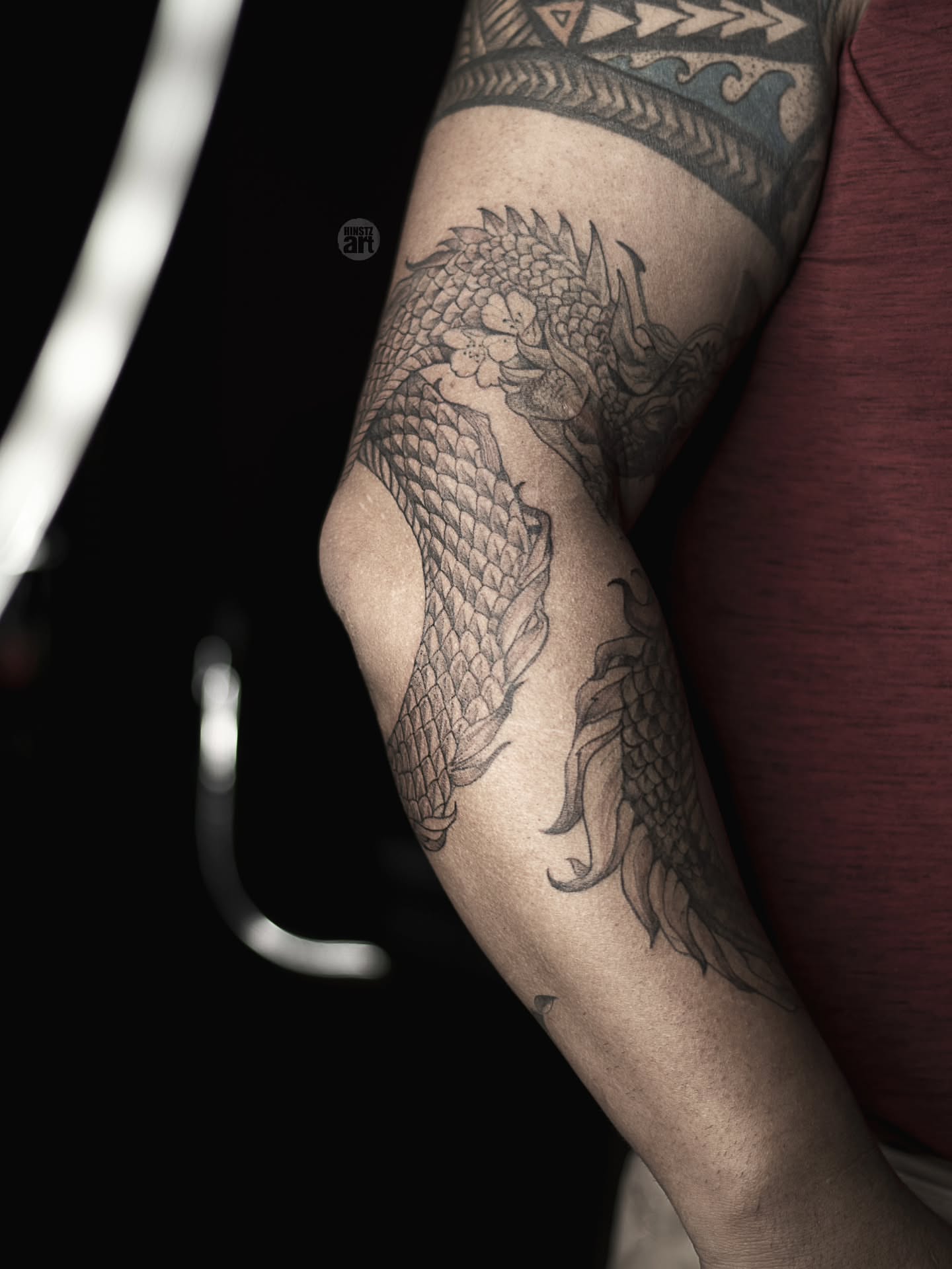Tattoo by @hinstzart — black_and_grey