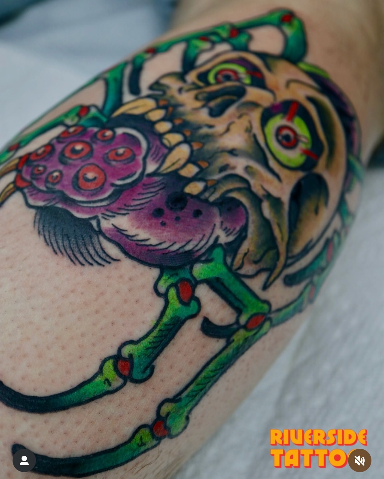 Tattoo by @shawzyriverside — american_traditional, dotwork