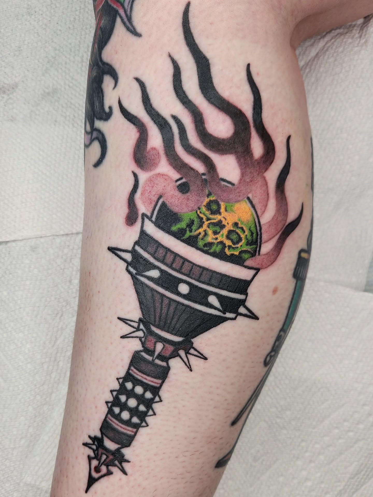 Tattoo by @thelittlestdirtbag — american_traditional, dotwork