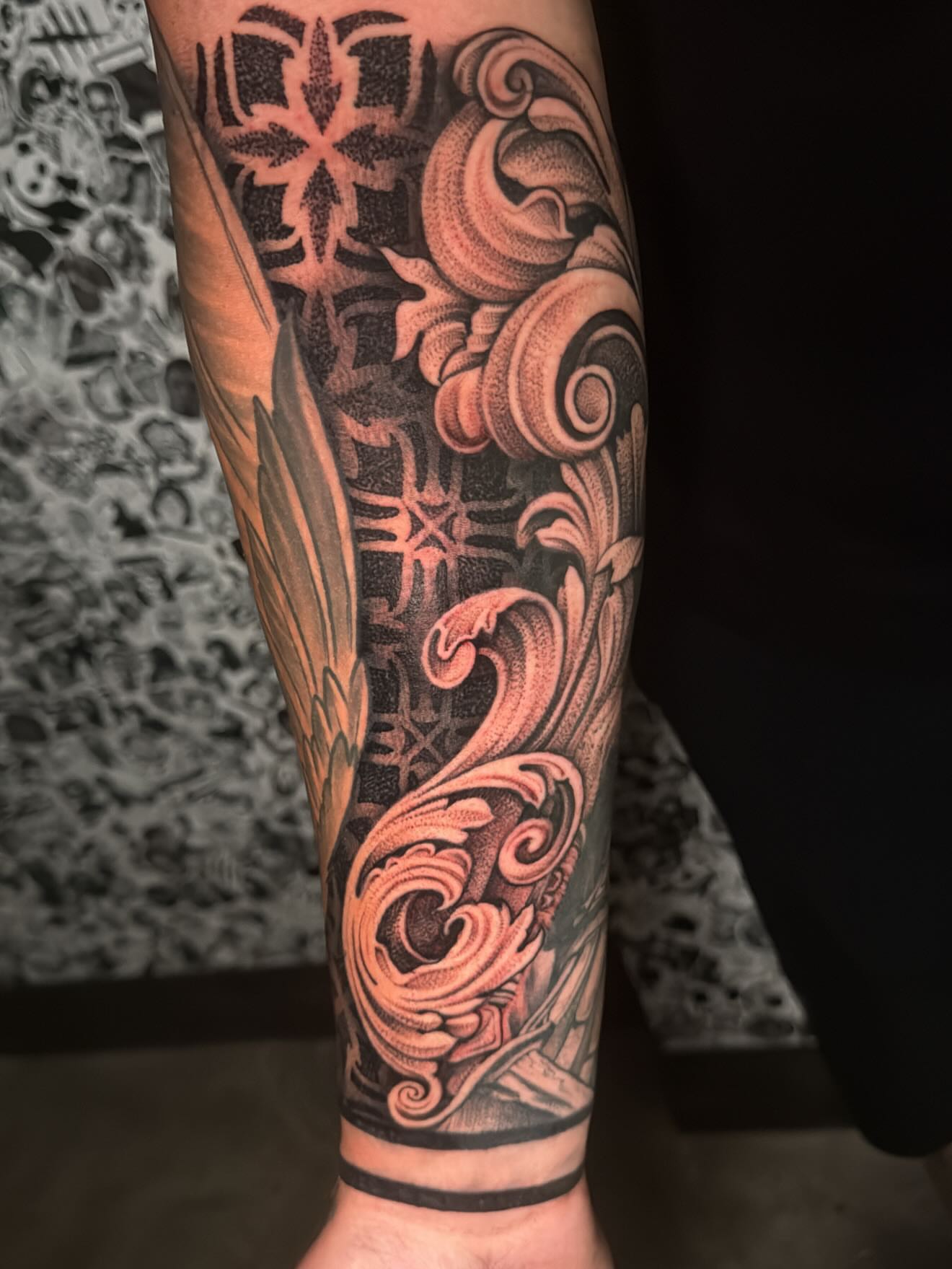 Tattoo by @kee.tattoos — dotwork, ornamental