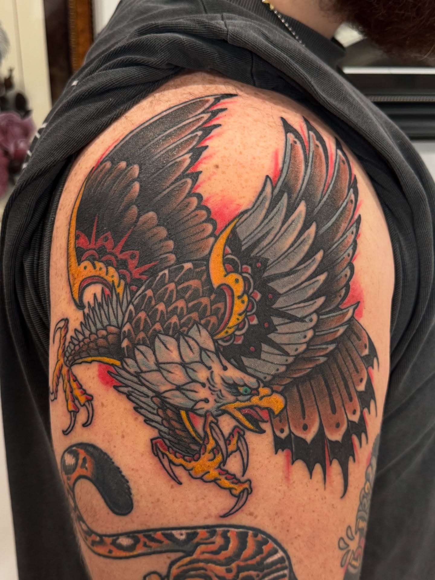 Tattoo by @brian_dicola_tattoos — american_traditional, dotwork