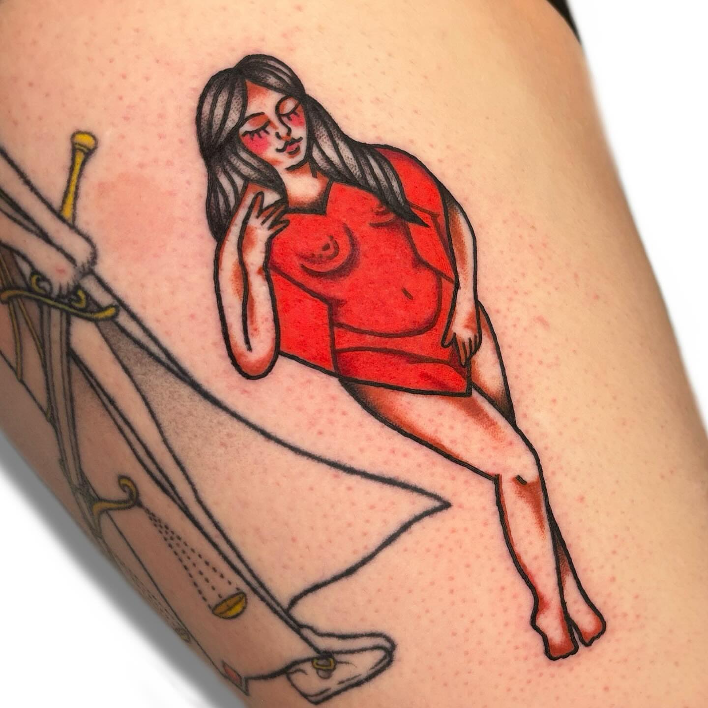 Tattoo by @plantpuketattoos — american_traditional, dotwork