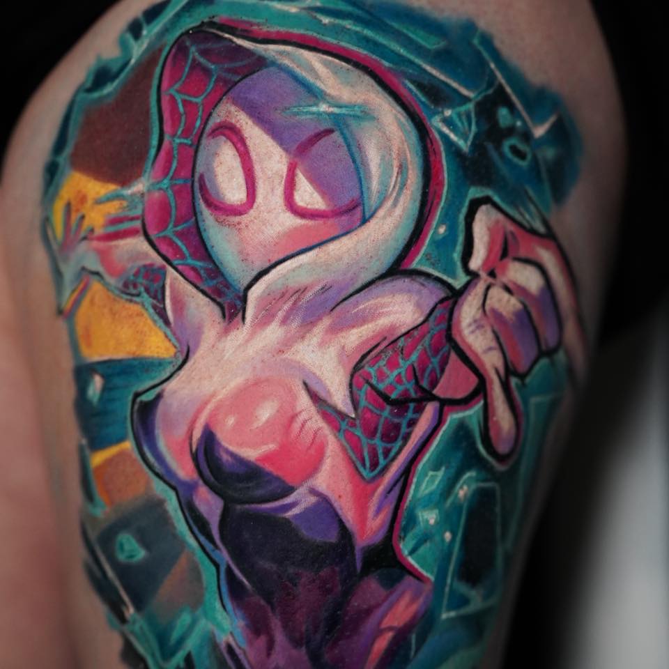 Tattoo by @johnnyc.ink — new_school, watercolor