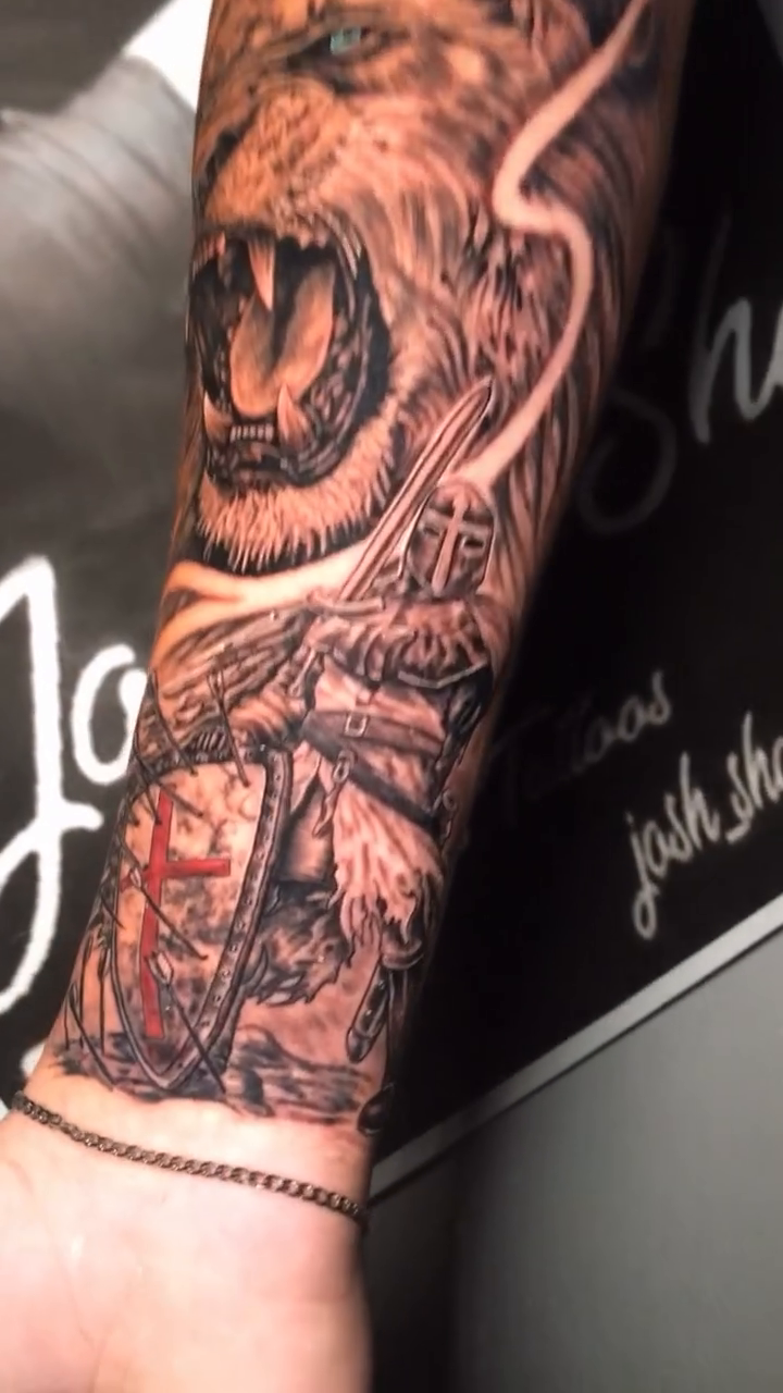 Tattoo by @josh_tattoo — realism, black_and_grey