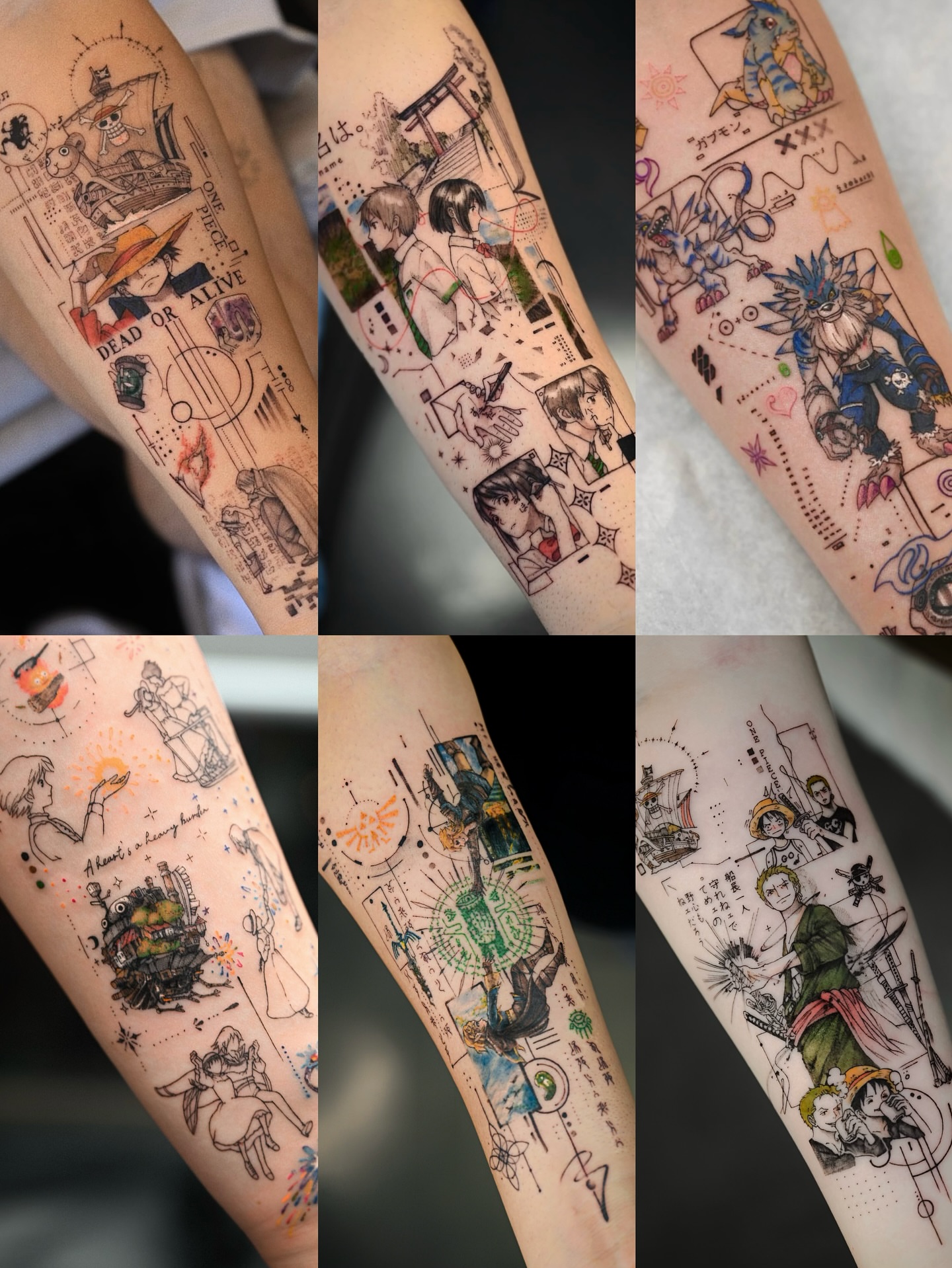 Anime characters and scenes anime tattoo on the forearm by Kimi