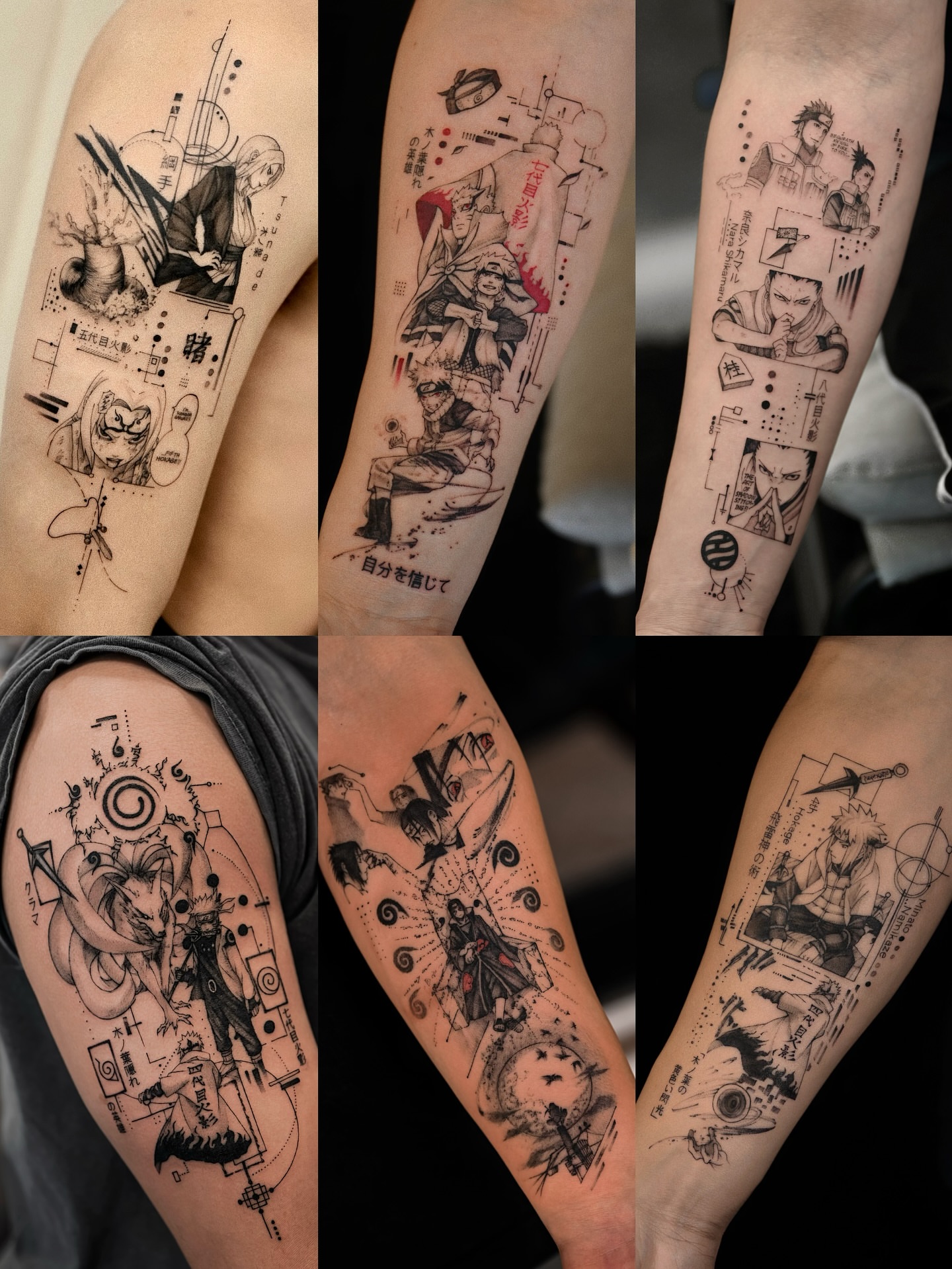 Tattoo by @kimi_tattooist — anime, dotwork