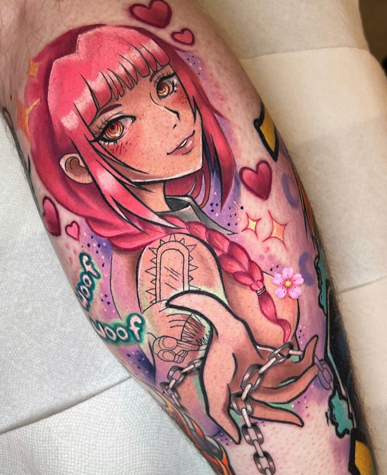 Tattoo by @cattlynnrose — anime, watercolor