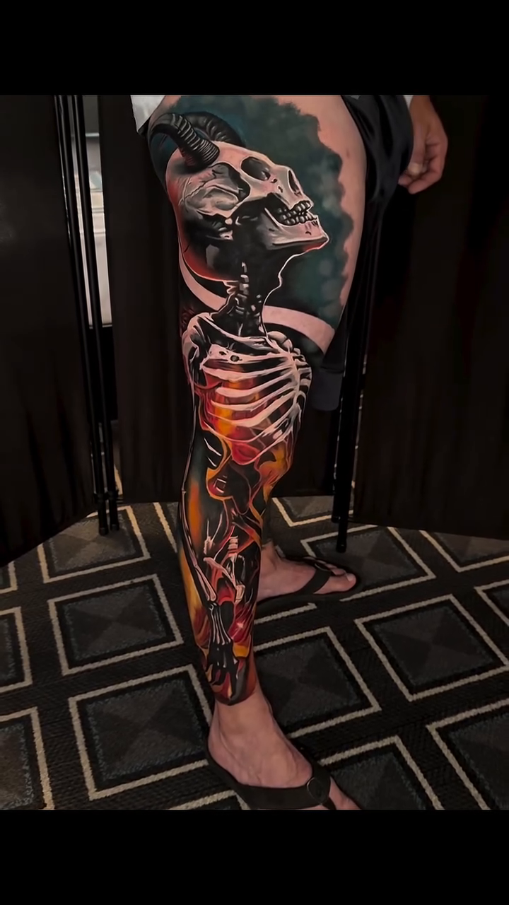 Tattoo by @zachashtontattoo — dark_realism, trash_polka