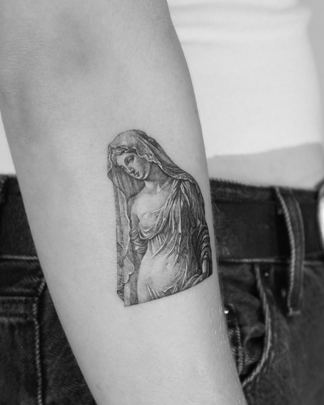 Tattoo by @tatmostat — realism, black_and_grey