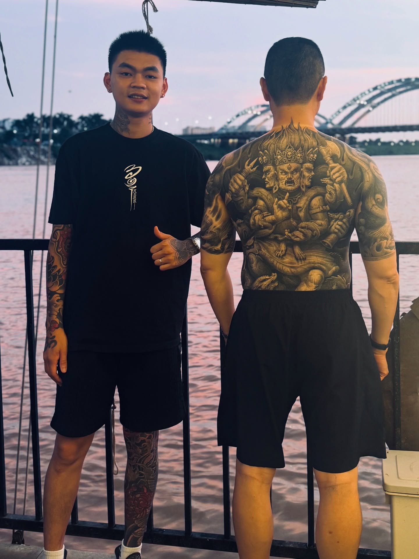 Mythical creature realism tattoo on the back by Anh Nguyen