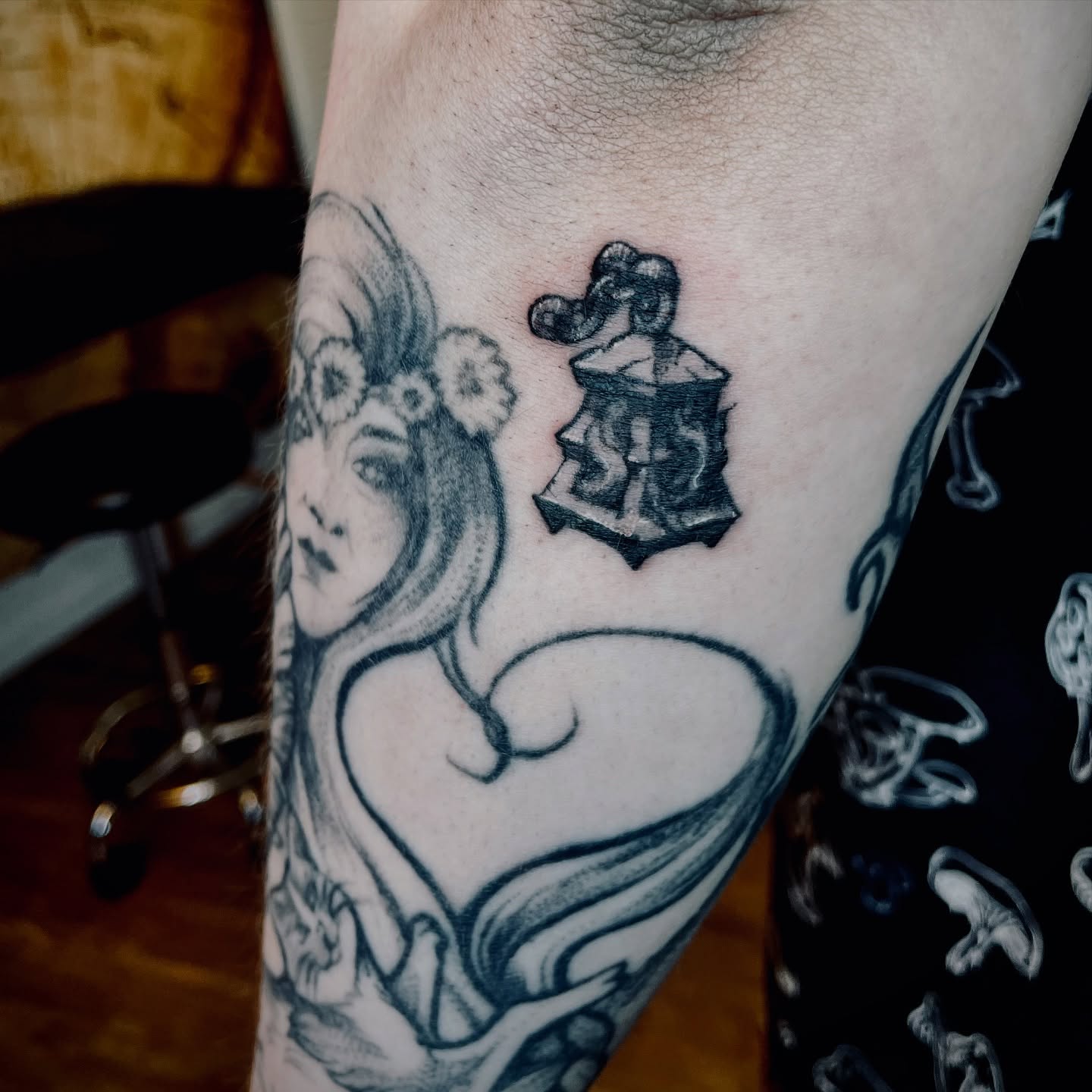 Tattoo by @sudo_tattoo — black_and_grey