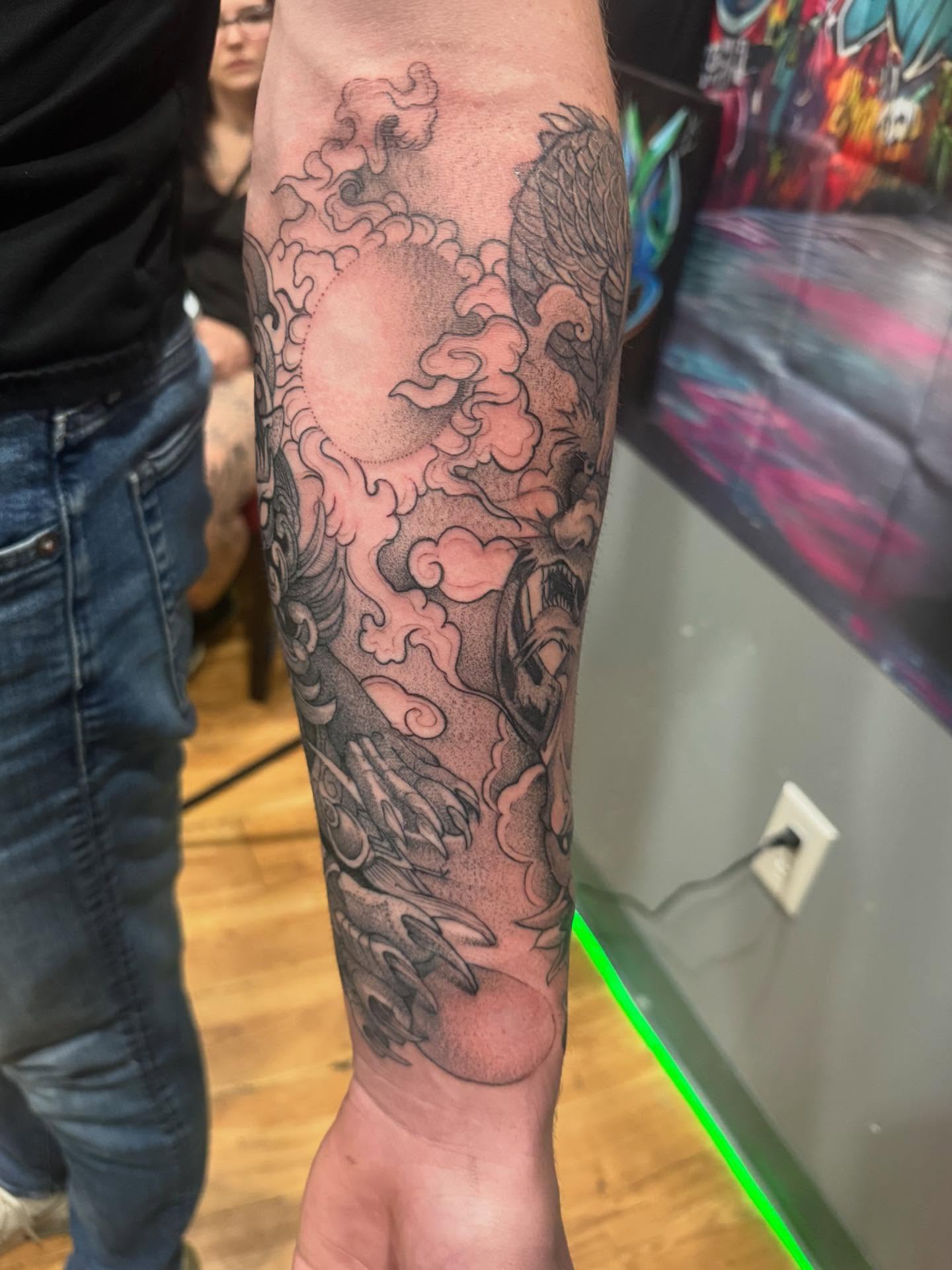 Tattoo by @scottys_ink315 — japanese_irezumi, dotwork