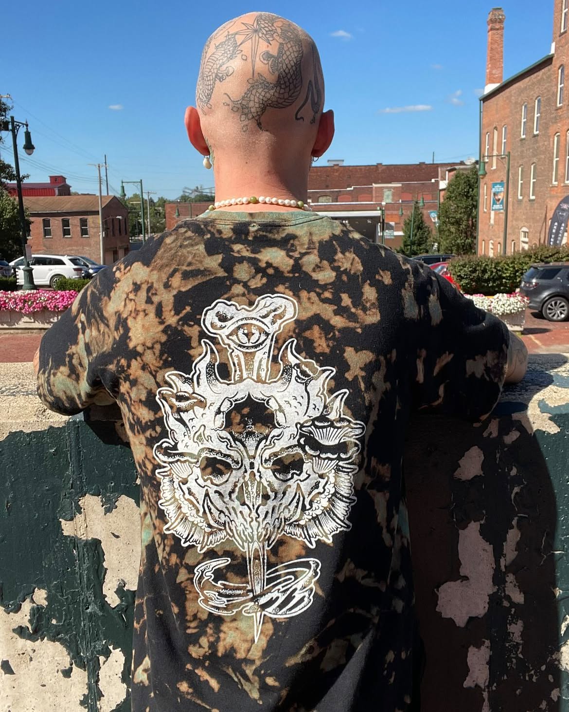 Owl American traditional tattoo on the back by Auzzy the Ink Pirate, Mansfield, Ohio