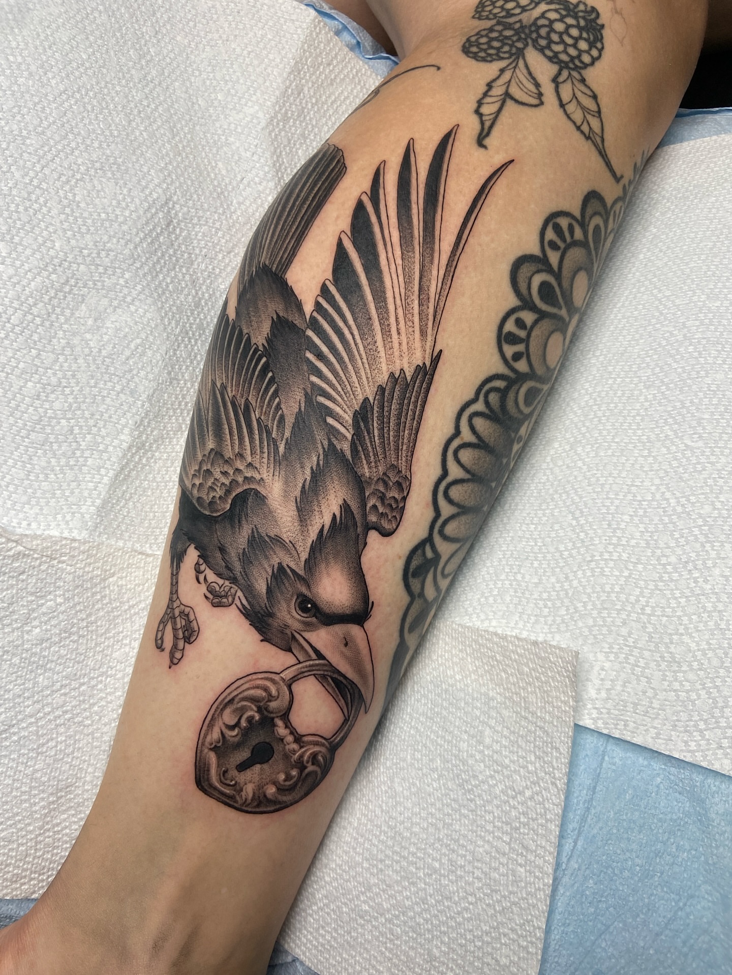 Tattoo by @blairrydell — black_and_grey, realism