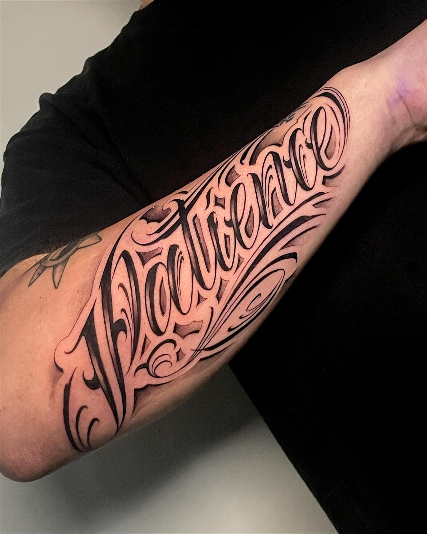 Tattoo by @leperemael — lettering_script