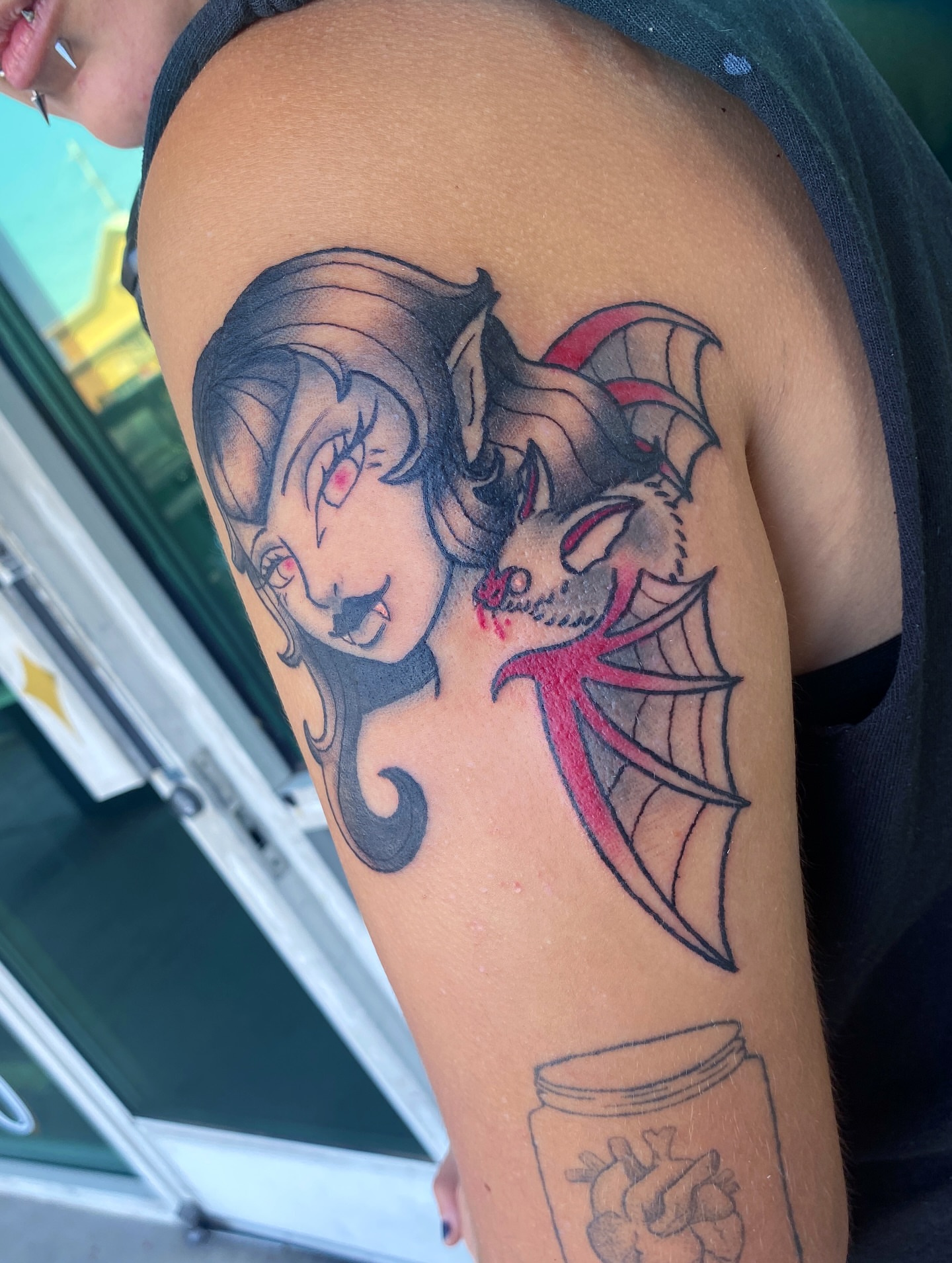 Tattoo by @elliotjayetattoos — anime