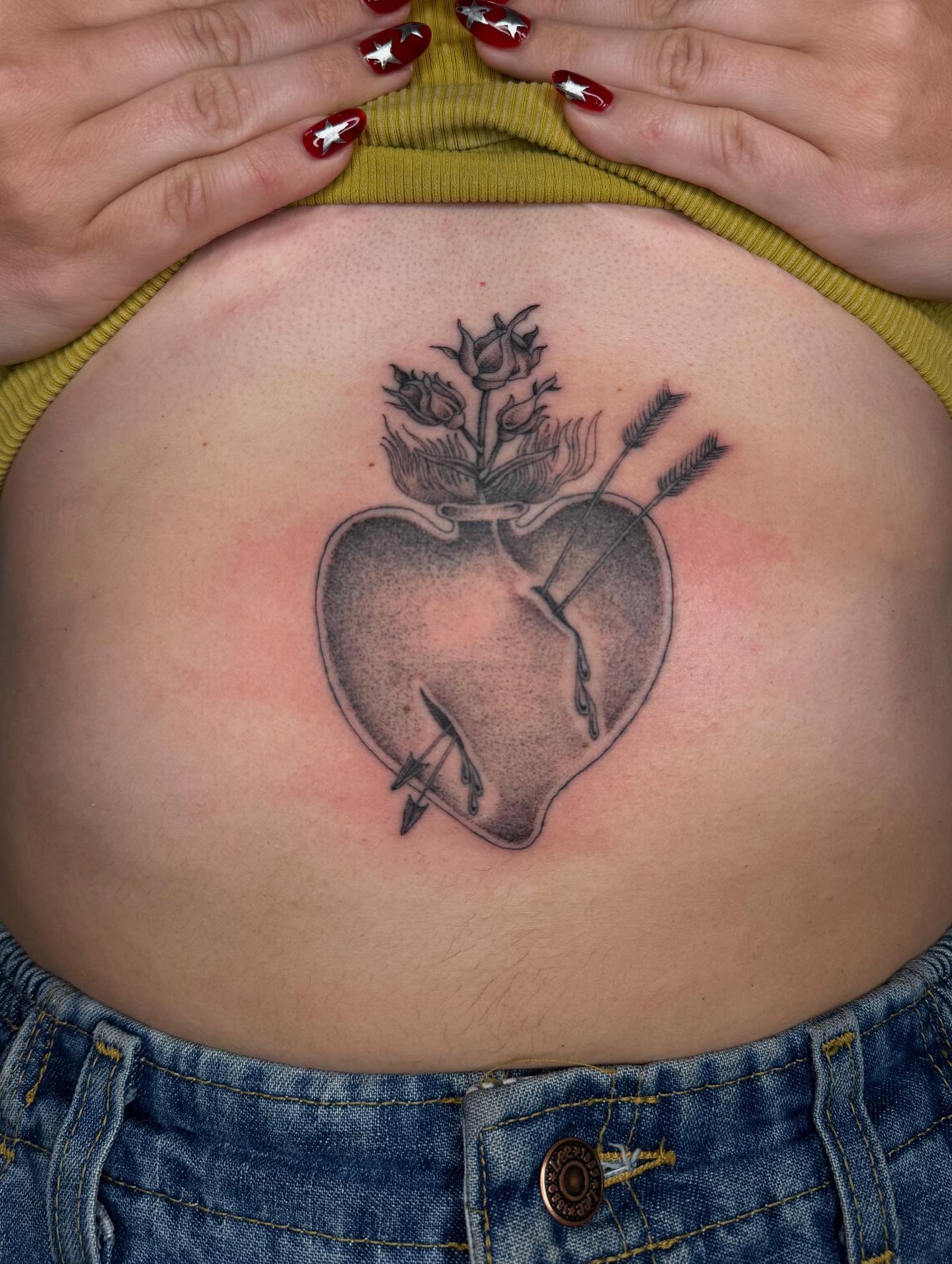 Tattoo by @mothmilk — black_and_grey