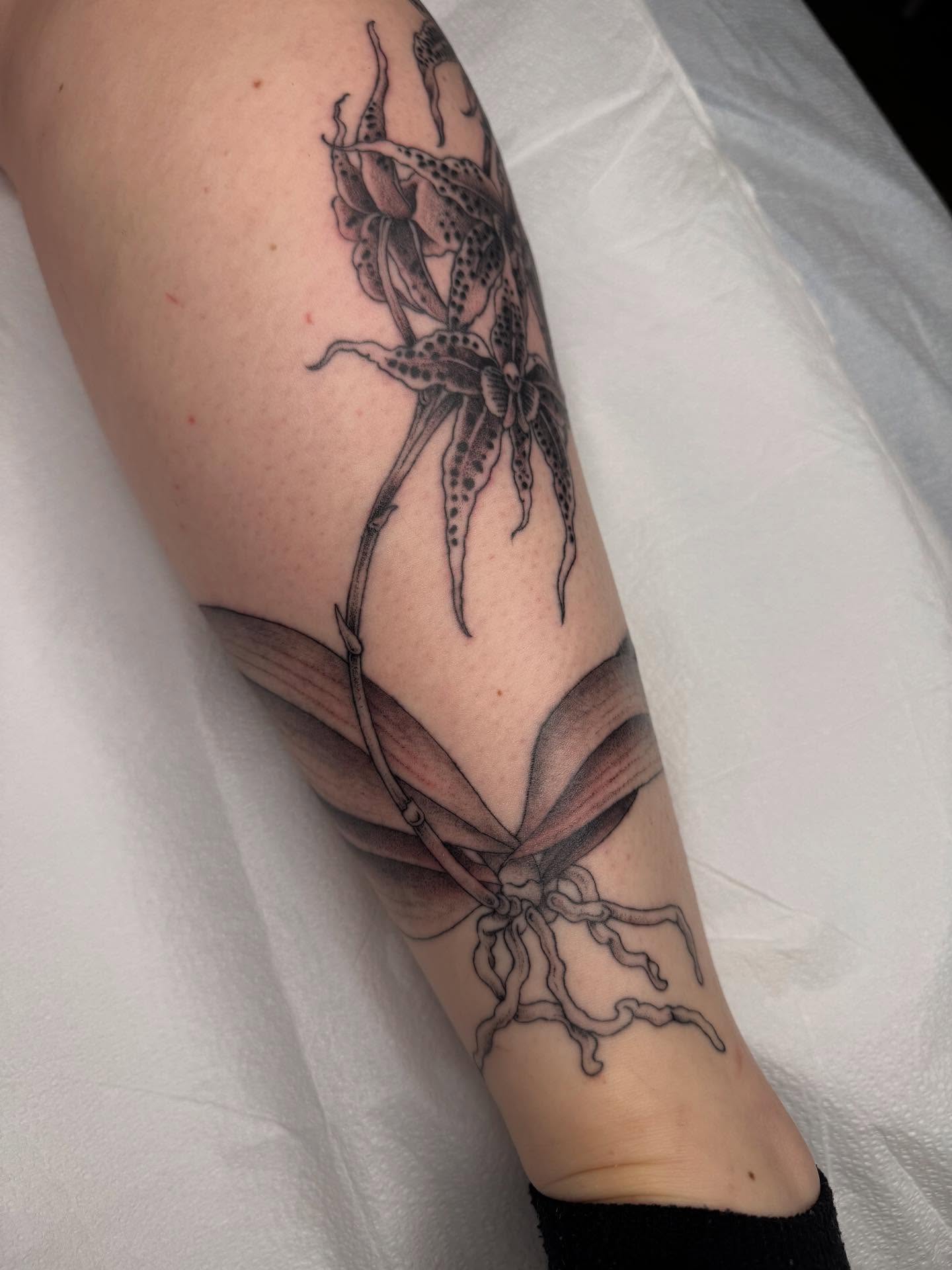 Tattoo by @mothmilk — dotwork, realism