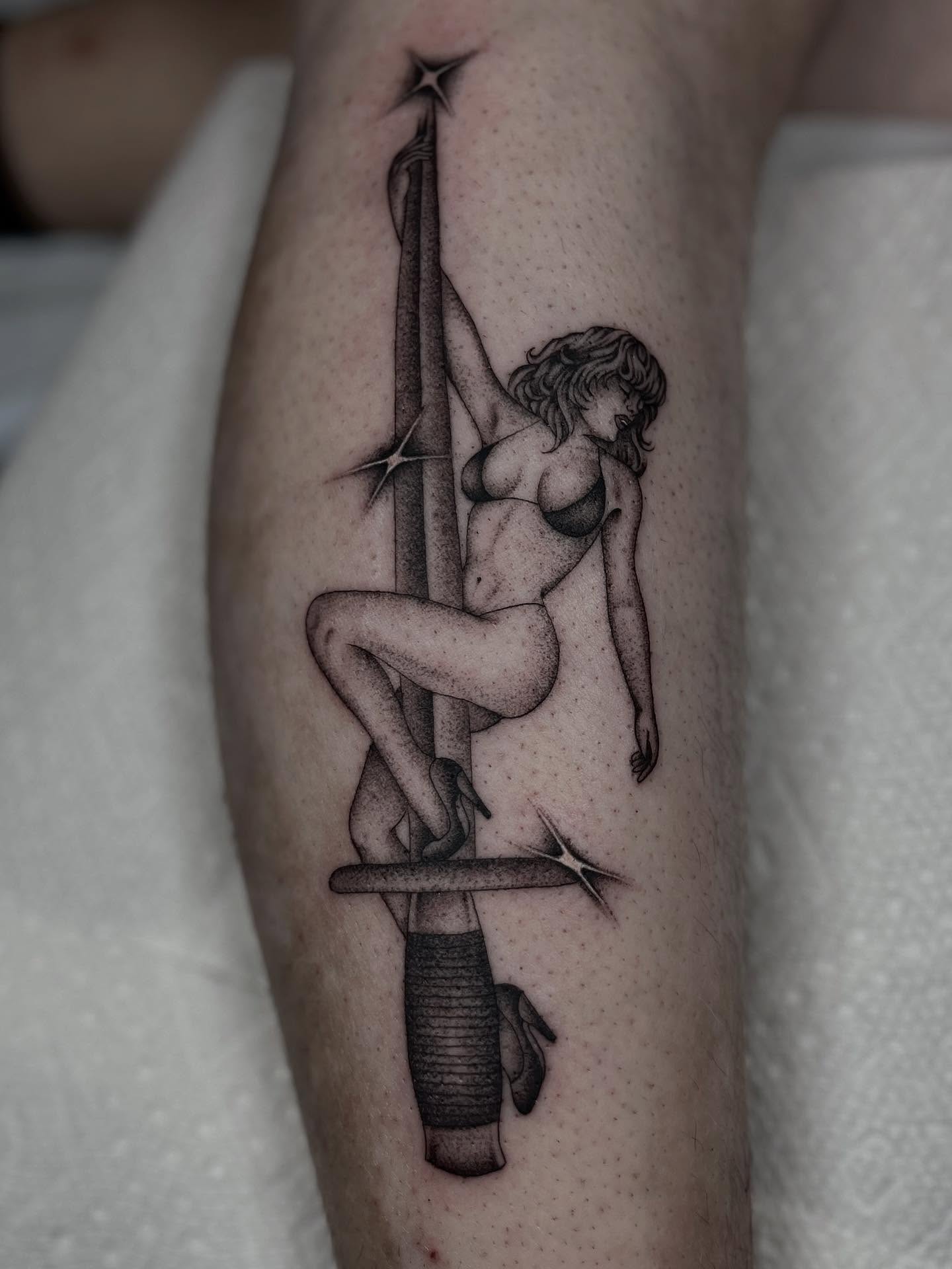 Tattoo by @dagger.eyes — black_and_grey