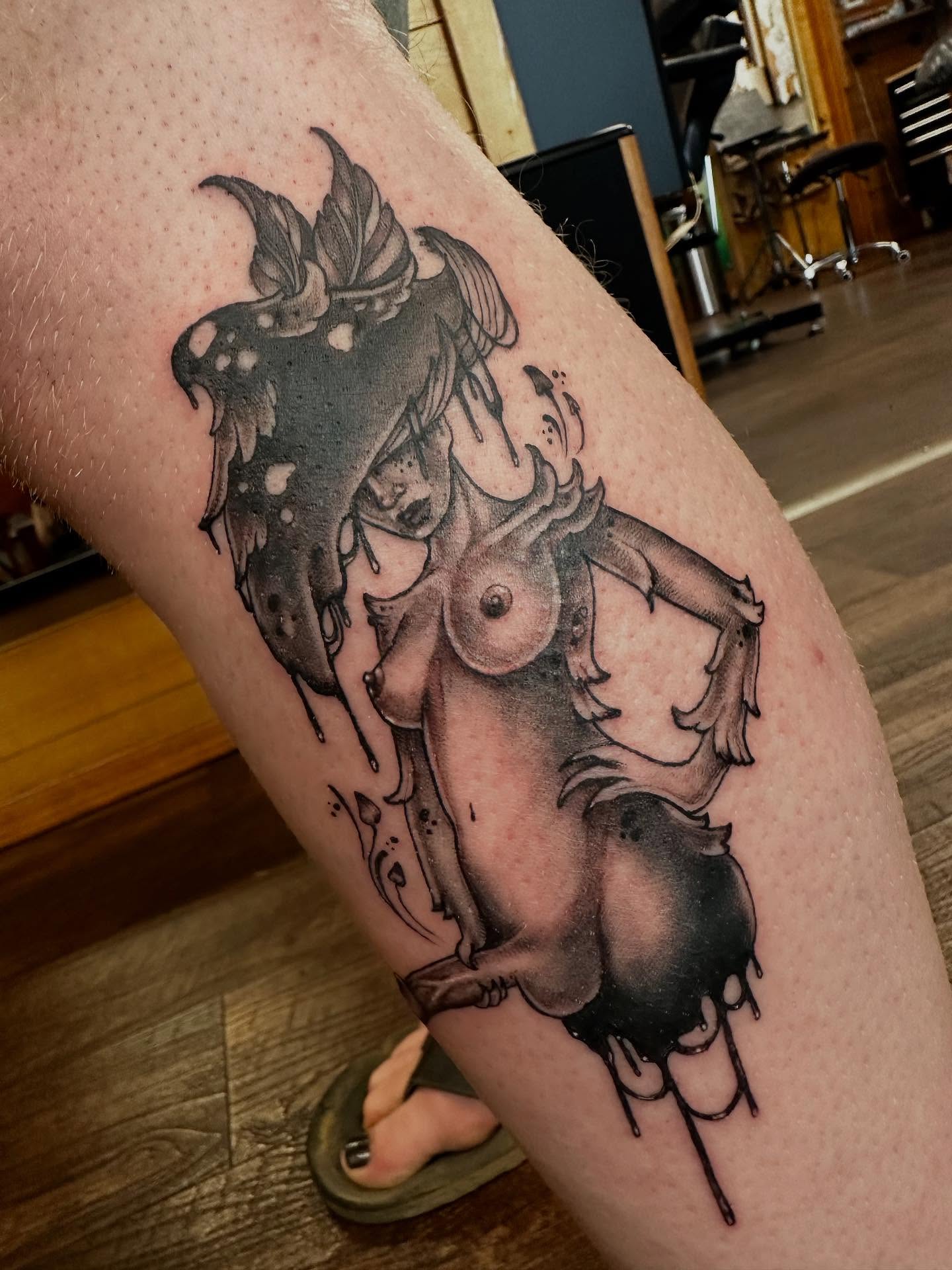 Tattoo by @mittzhell — black_and_grey, realism