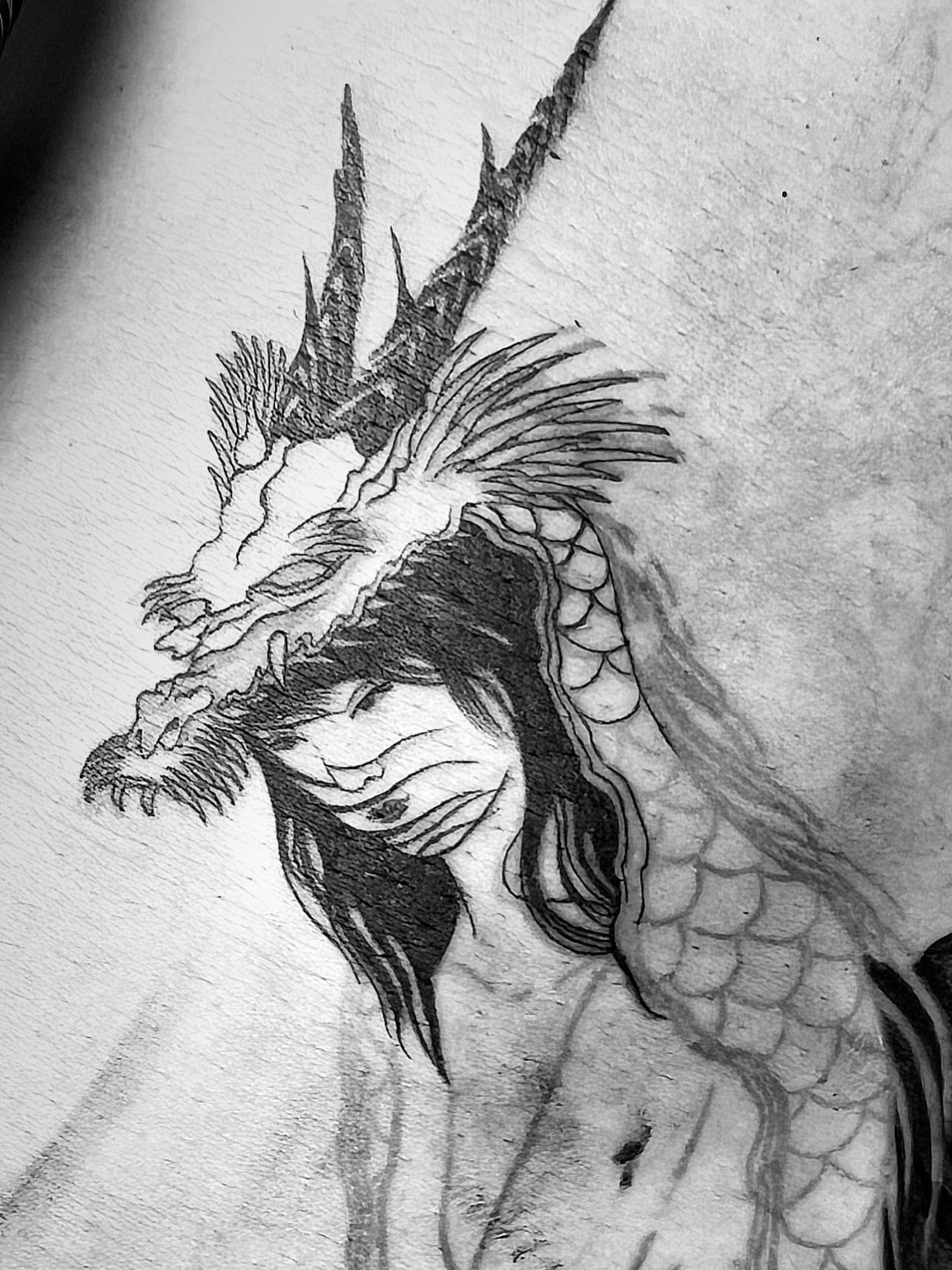 Tattoo by @swanissober — black_and_grey, realism