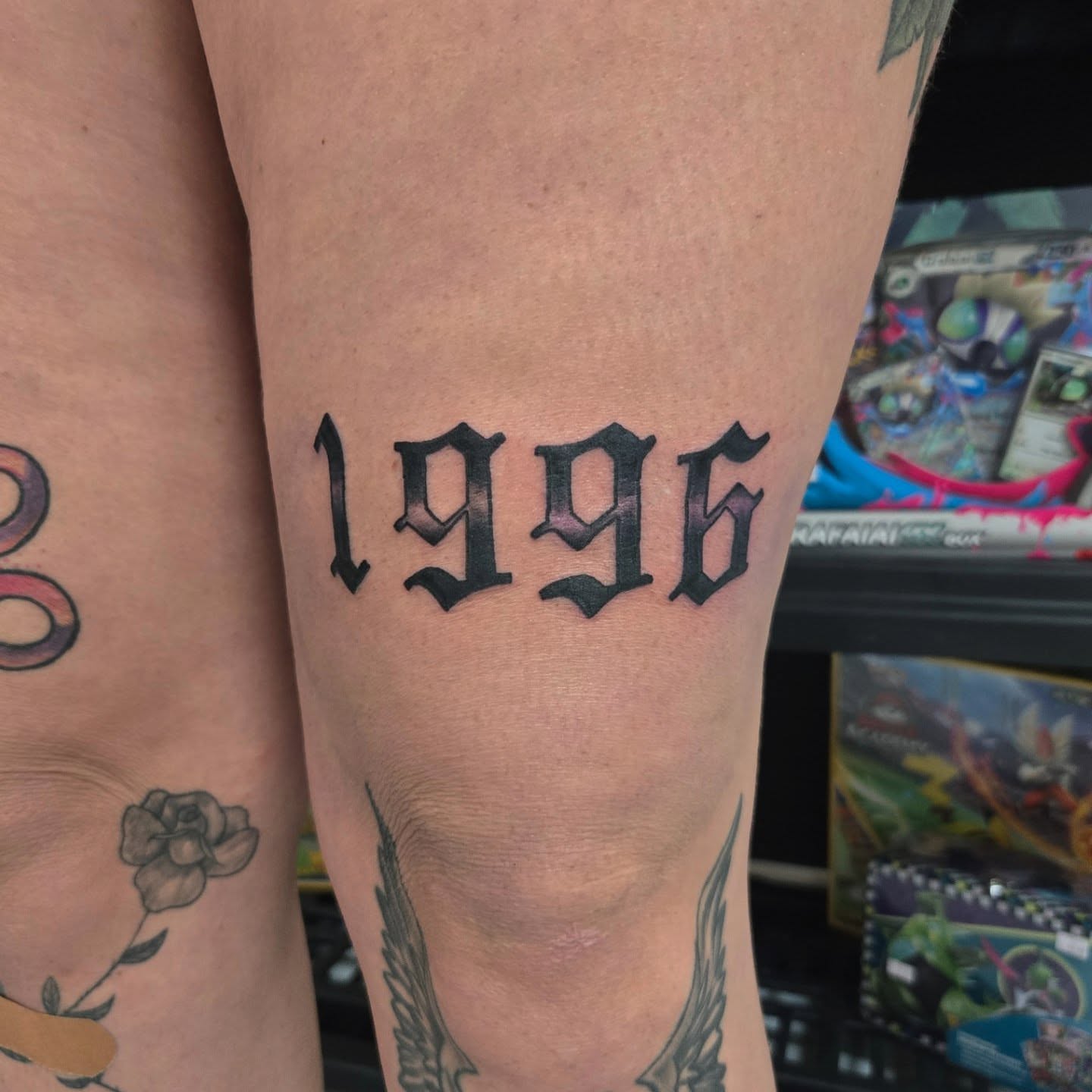 Numbers black and grey tattoo on the forearm by Abigail (Bgail) Boyd