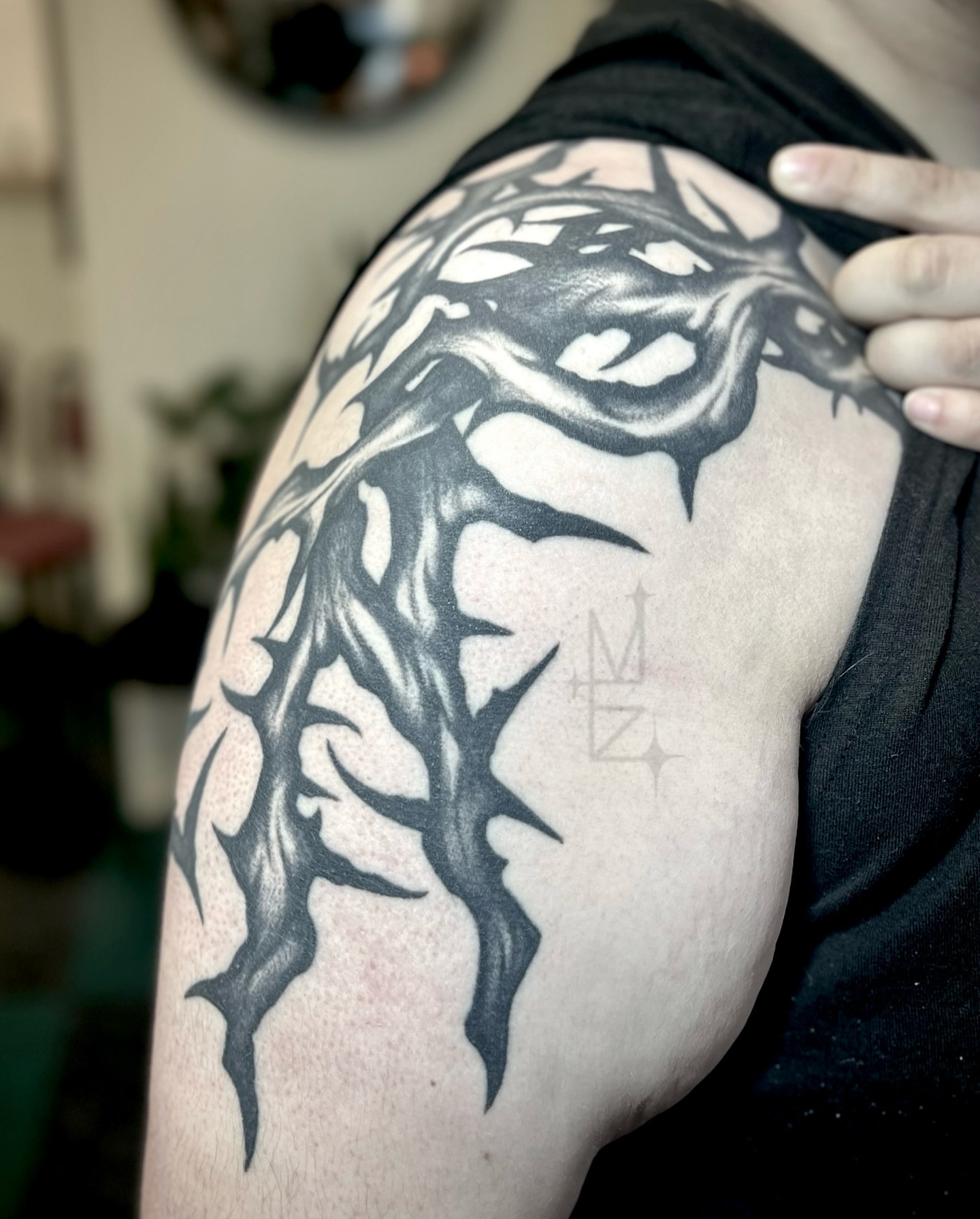 Tattoo by @maya_zink — black_and_grey
