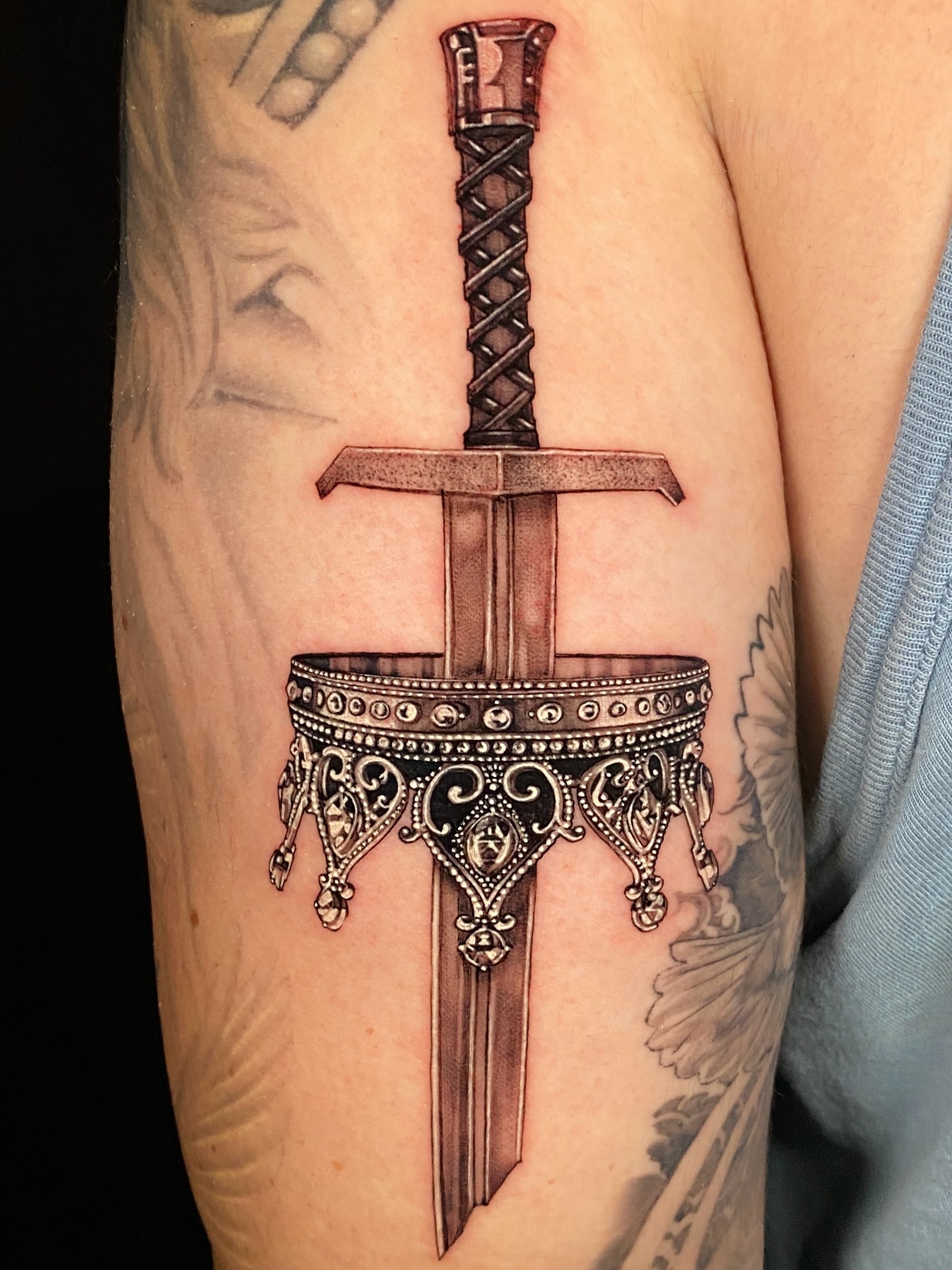 Tattoo by @brawdertattoo — black_and_grey, realism