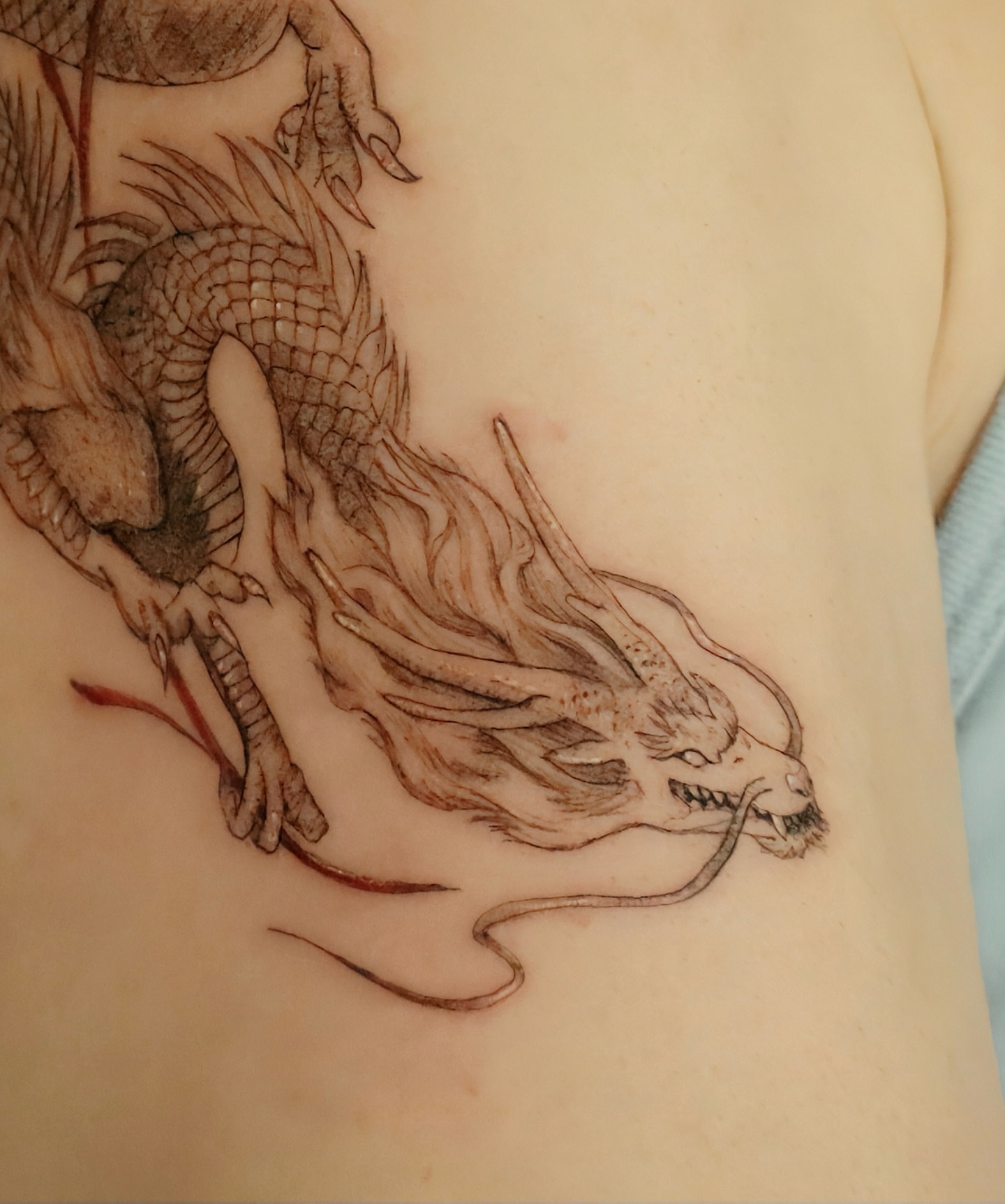 Tattoo by @haesol_ink — black_and_grey