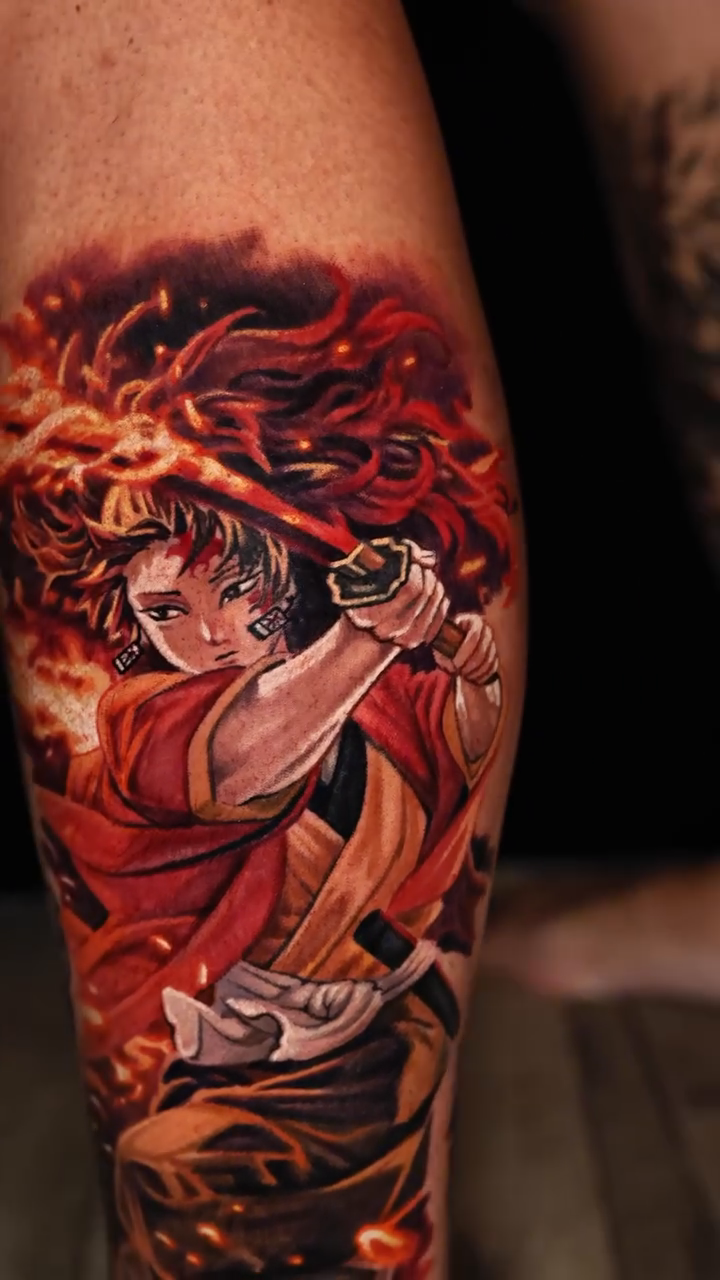 Tattoo by @javi_tattooedtheory — anime, realism