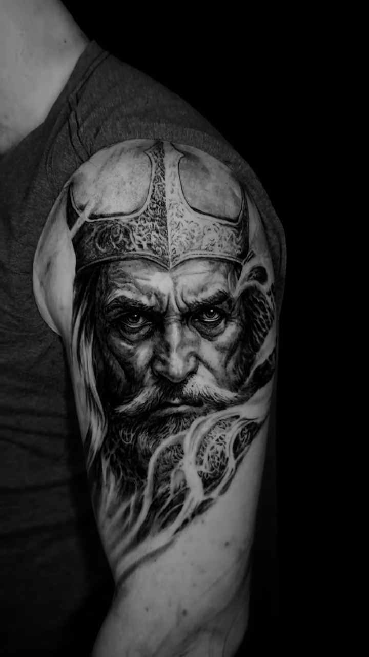 Tattoo by @coryjamestattoo — realism, black_and_grey