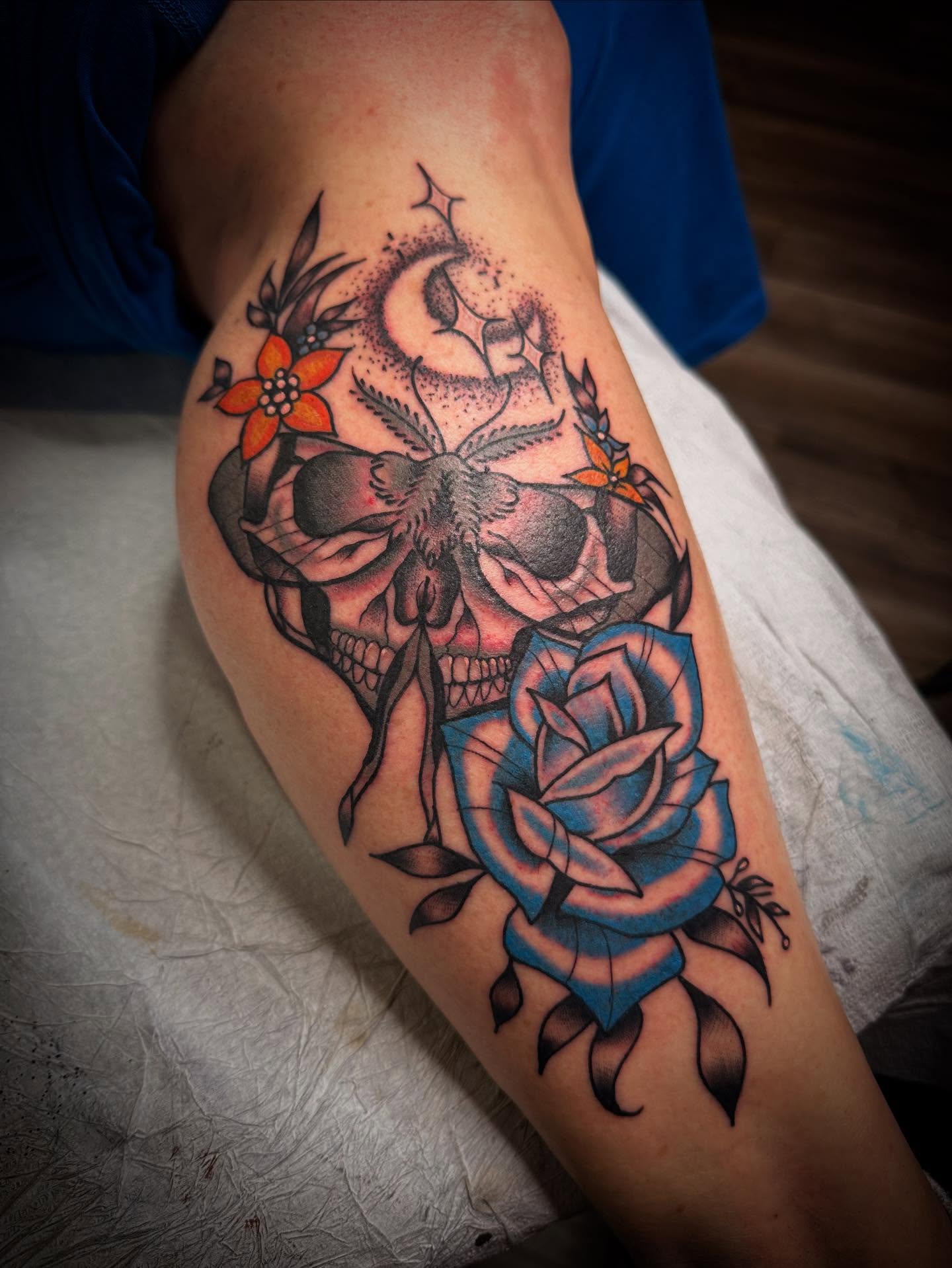 Tattoo by @longcatmatt — american_traditional, dotwork