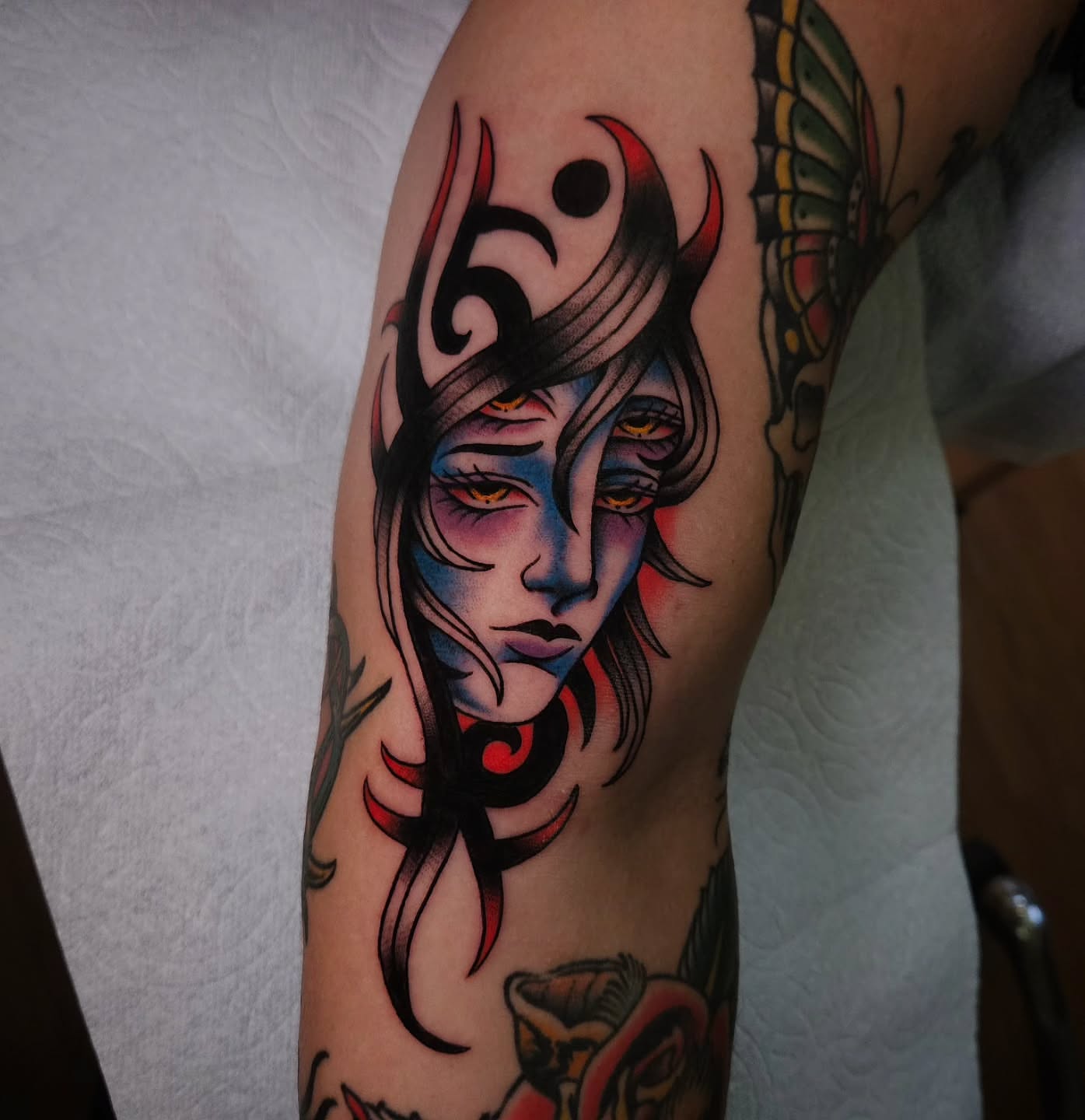 Tattoo by @deeenster — american_traditional, tribal